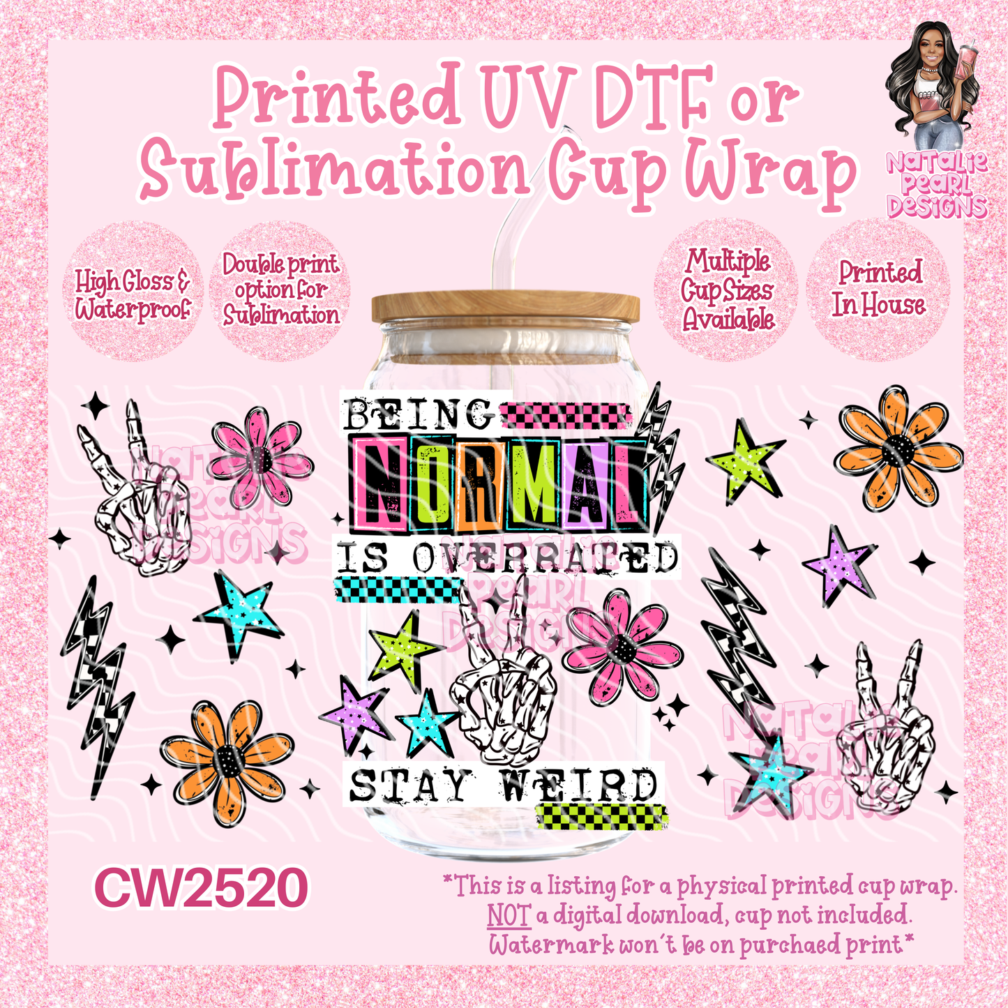 CW2520 UV DTF/SUB Cup Wraps