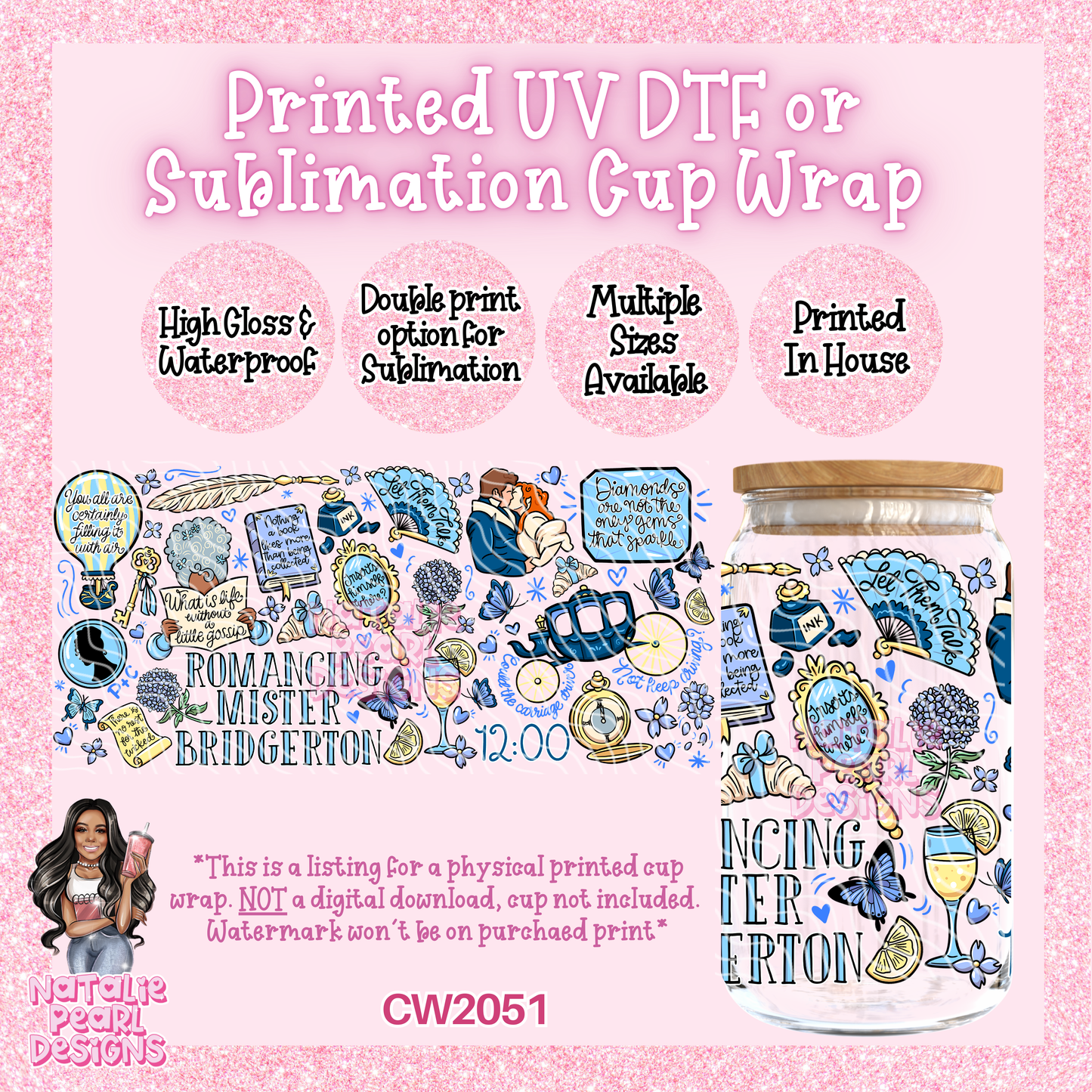 CW2051 UV DTF/SUB Cup Wraps