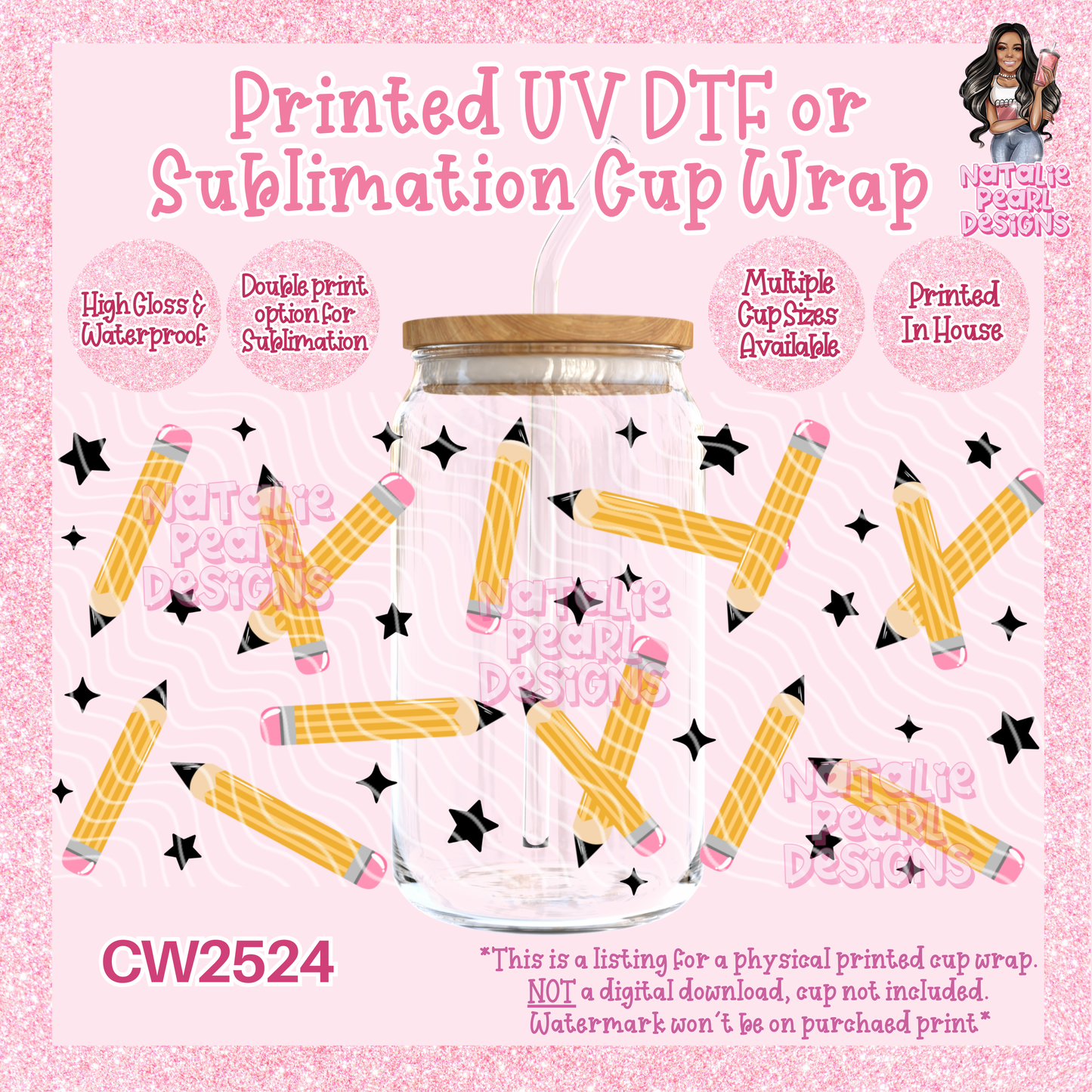 CW2524 UV DTF/SUB Cup Wraps