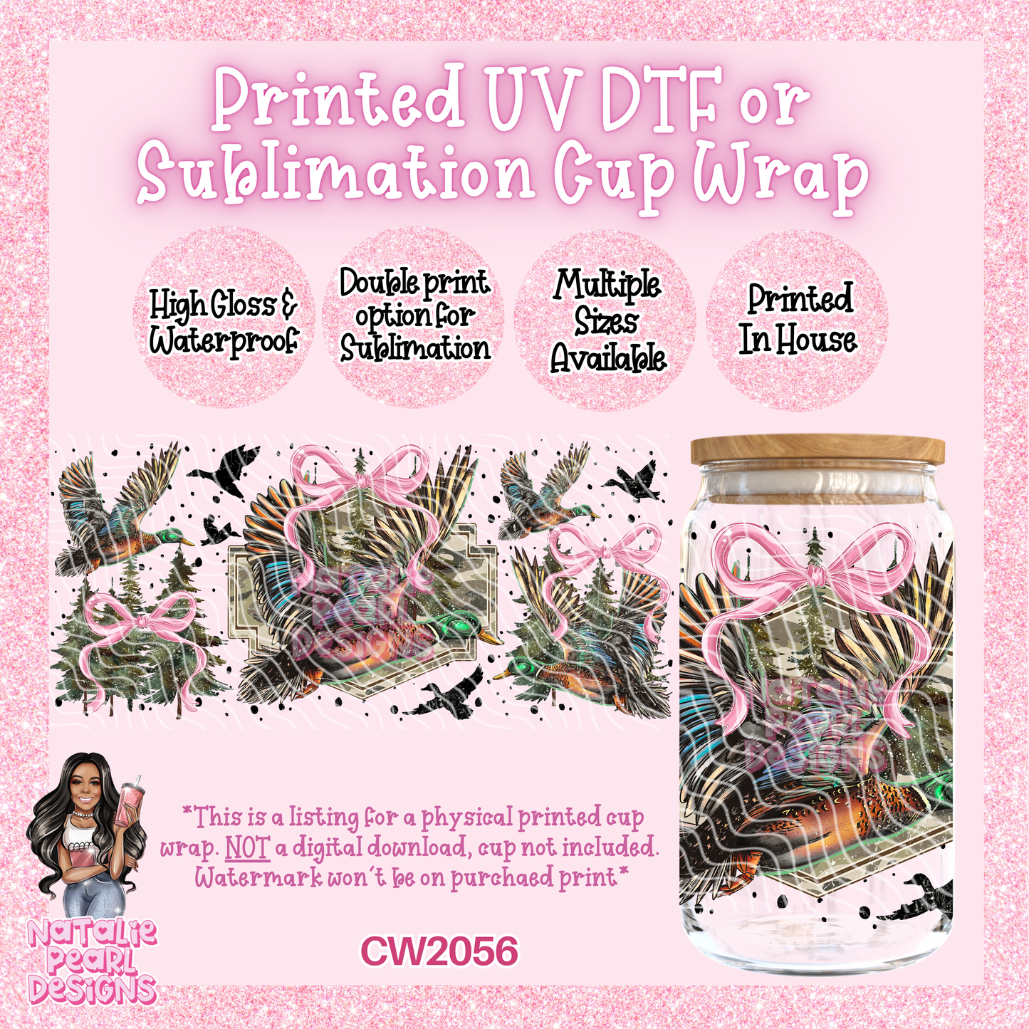 CW2056 UV DTF/SUB Cup Wraps