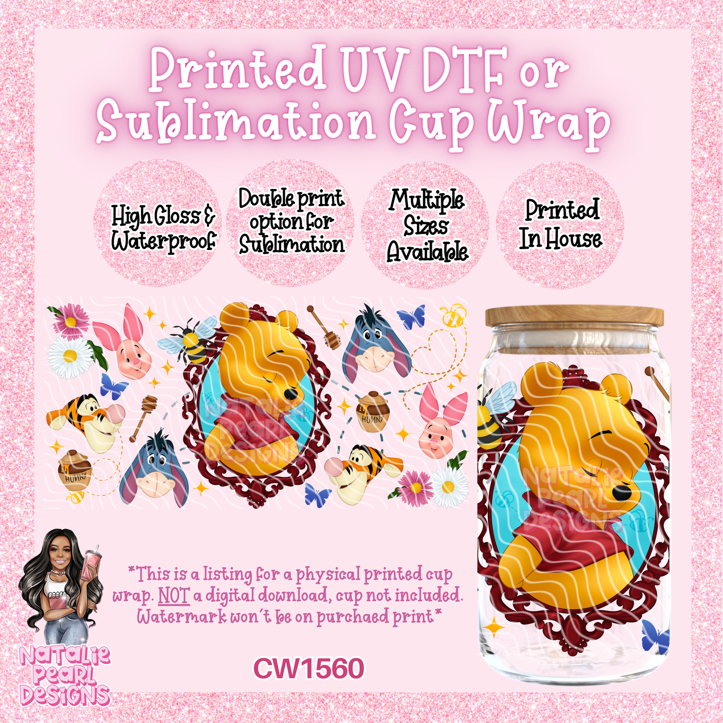 CW1560 UV DTF/SUB Cup Wrap