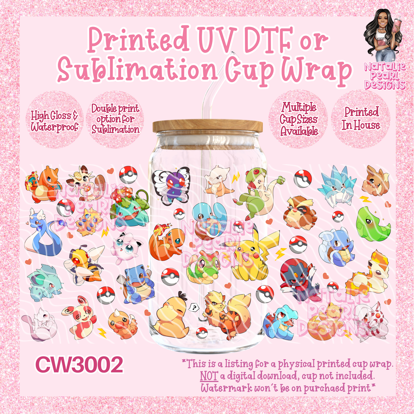 CW3002 UV DTF/SUB Cup Wraps