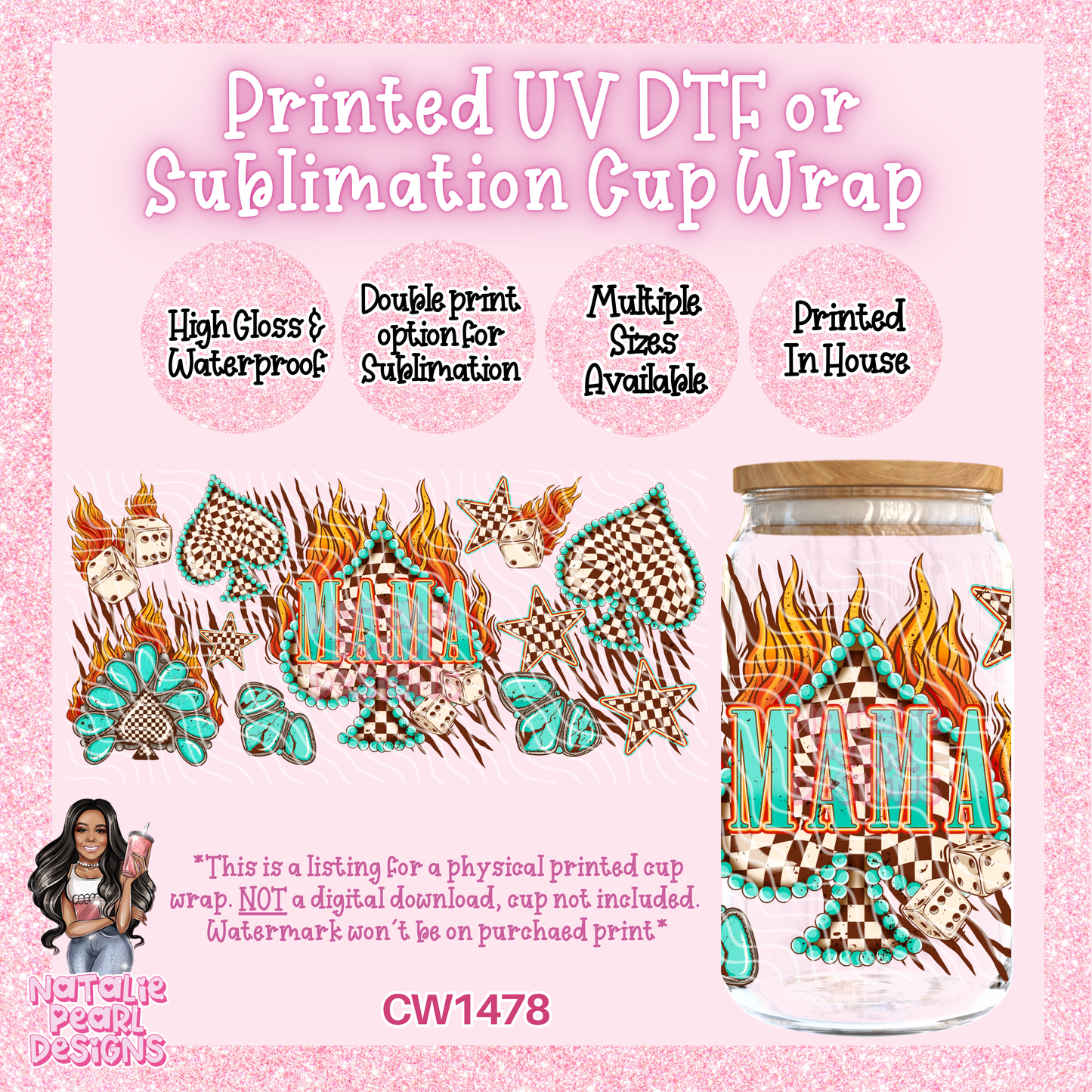 CW1478 UV DTF/SUB Cup Wrap