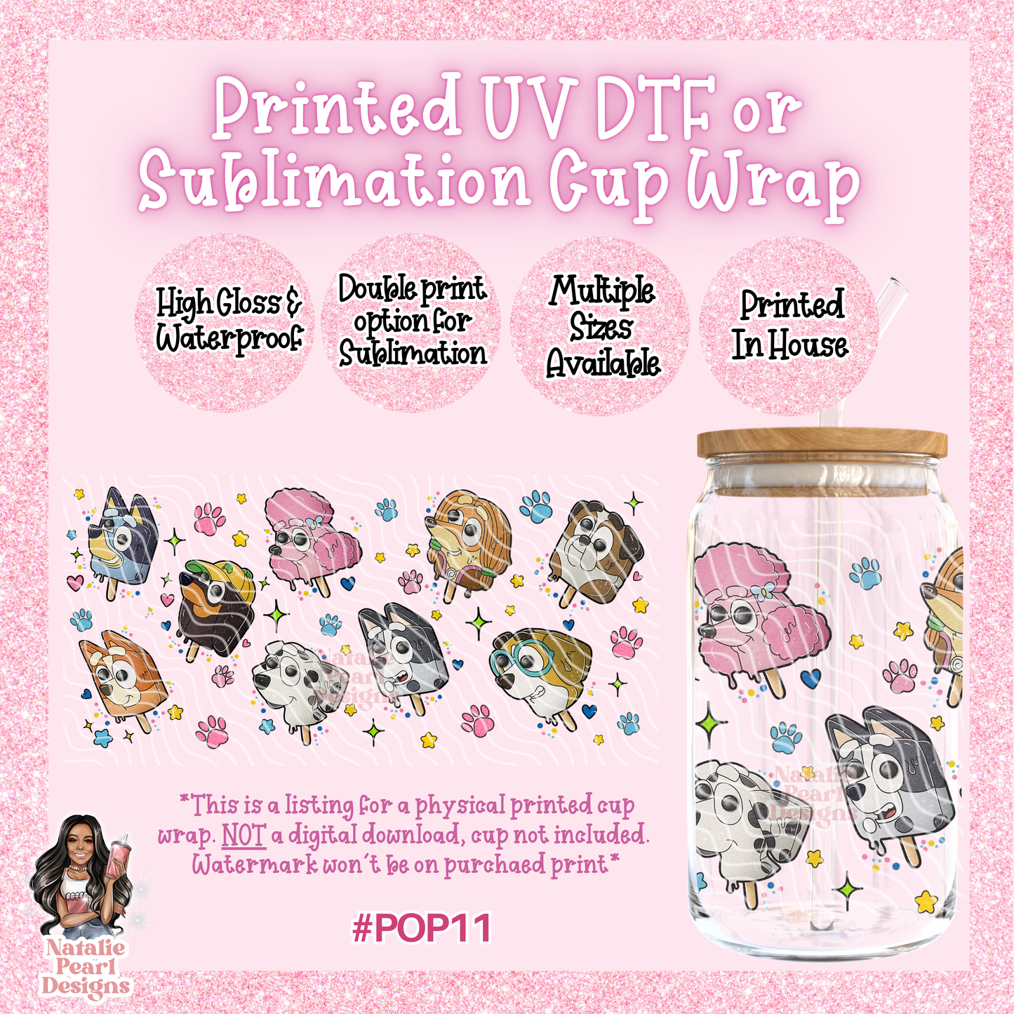 POP11 UV DTF/SUB Cup Wrap