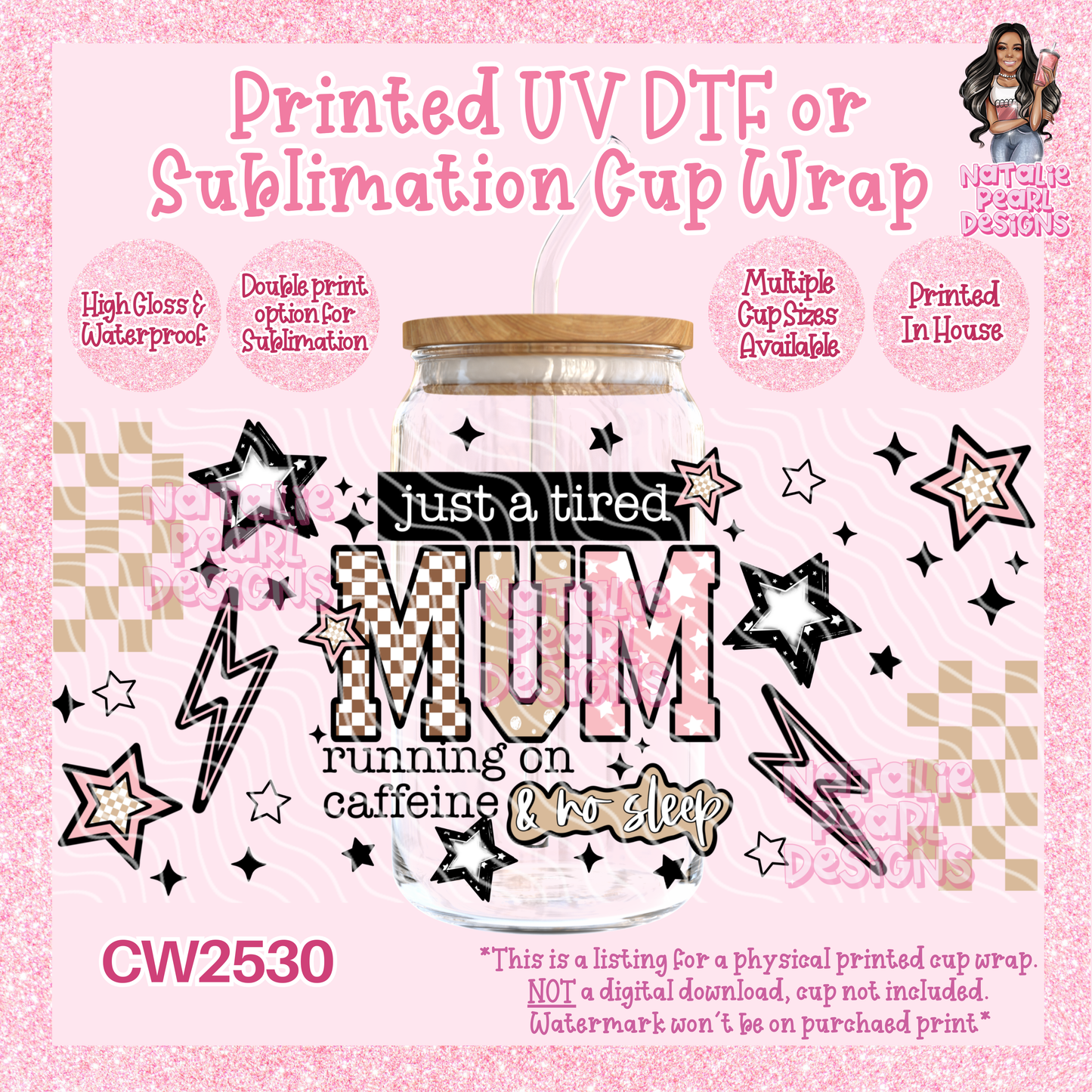 CW2530 UV DTF/SUB Cup Wraps