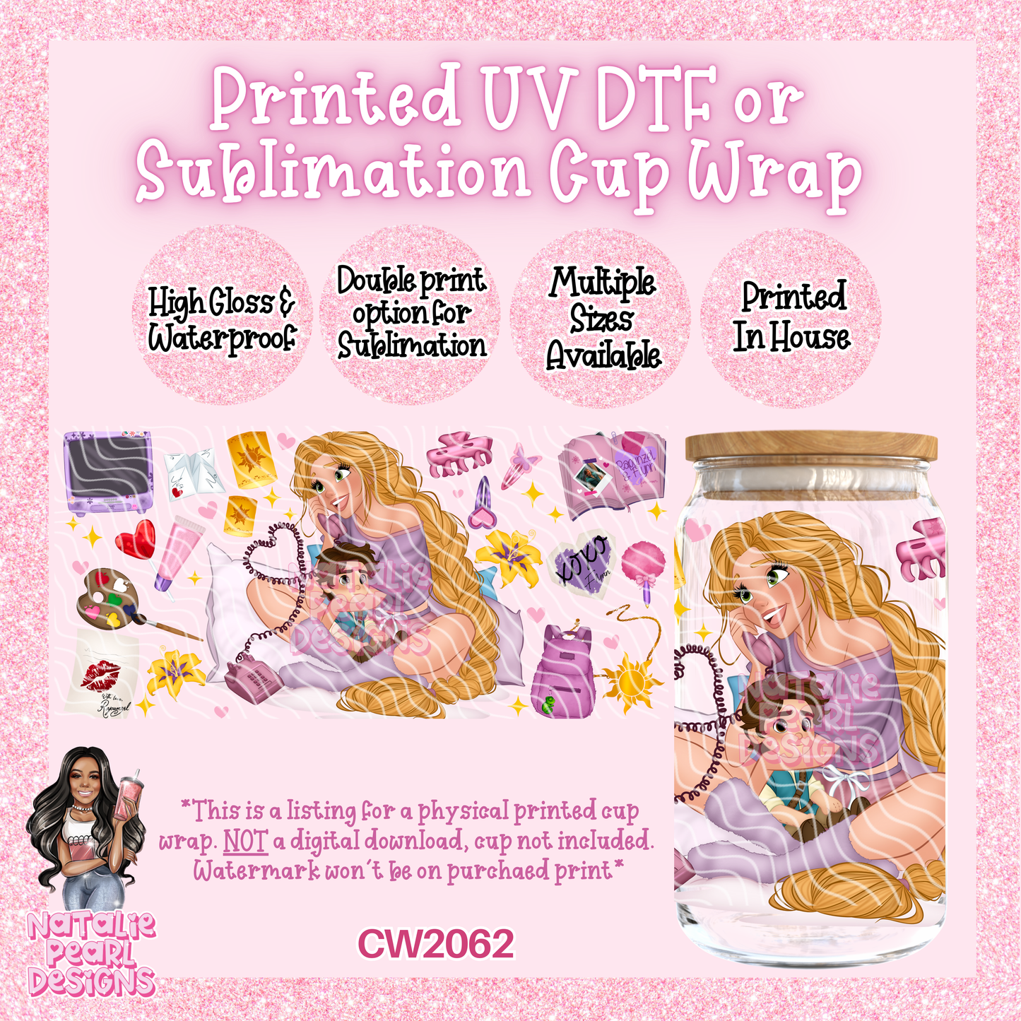 CW2062 UV DTF/SUB Cup Wraps