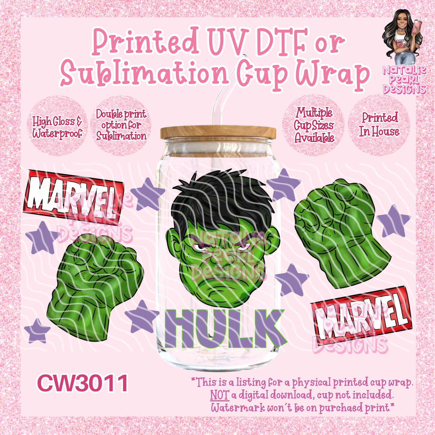 CW3011 UV DTF/SUB Cup Wraps