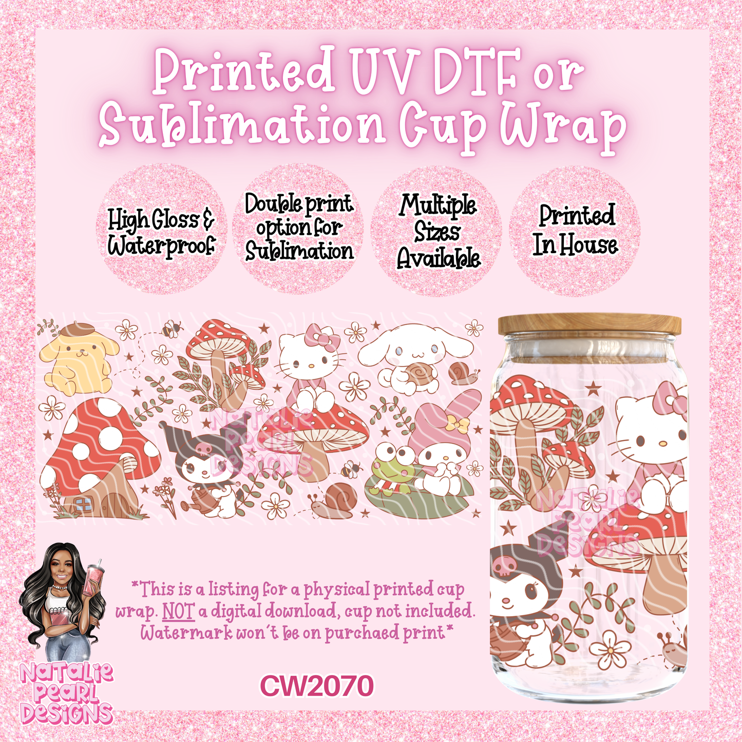 CW2070 UV DTF/SUB Cup Wraps