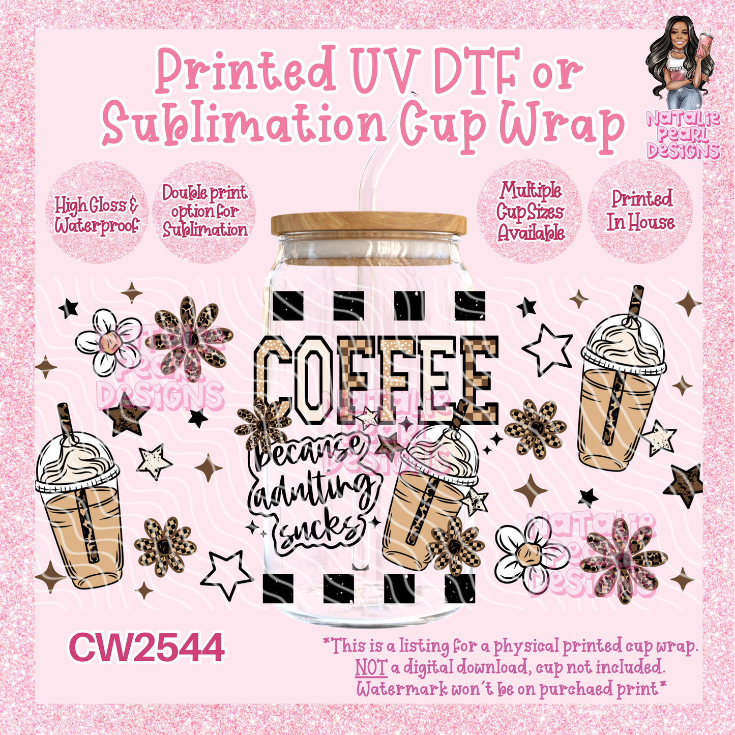 CW2544 UV DTF/SUB Cup Wraps