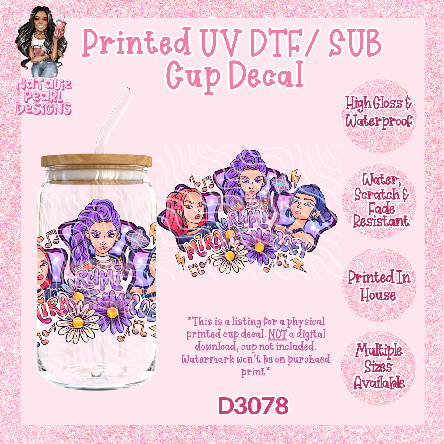 D3078 UV DTF/Sub Decal