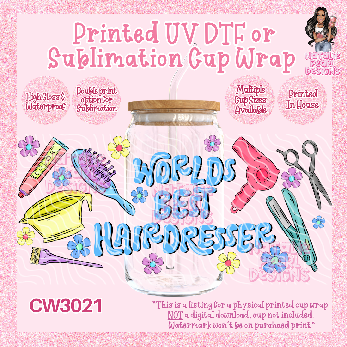 CW3021 UV DTF/SUB Cup Wraps