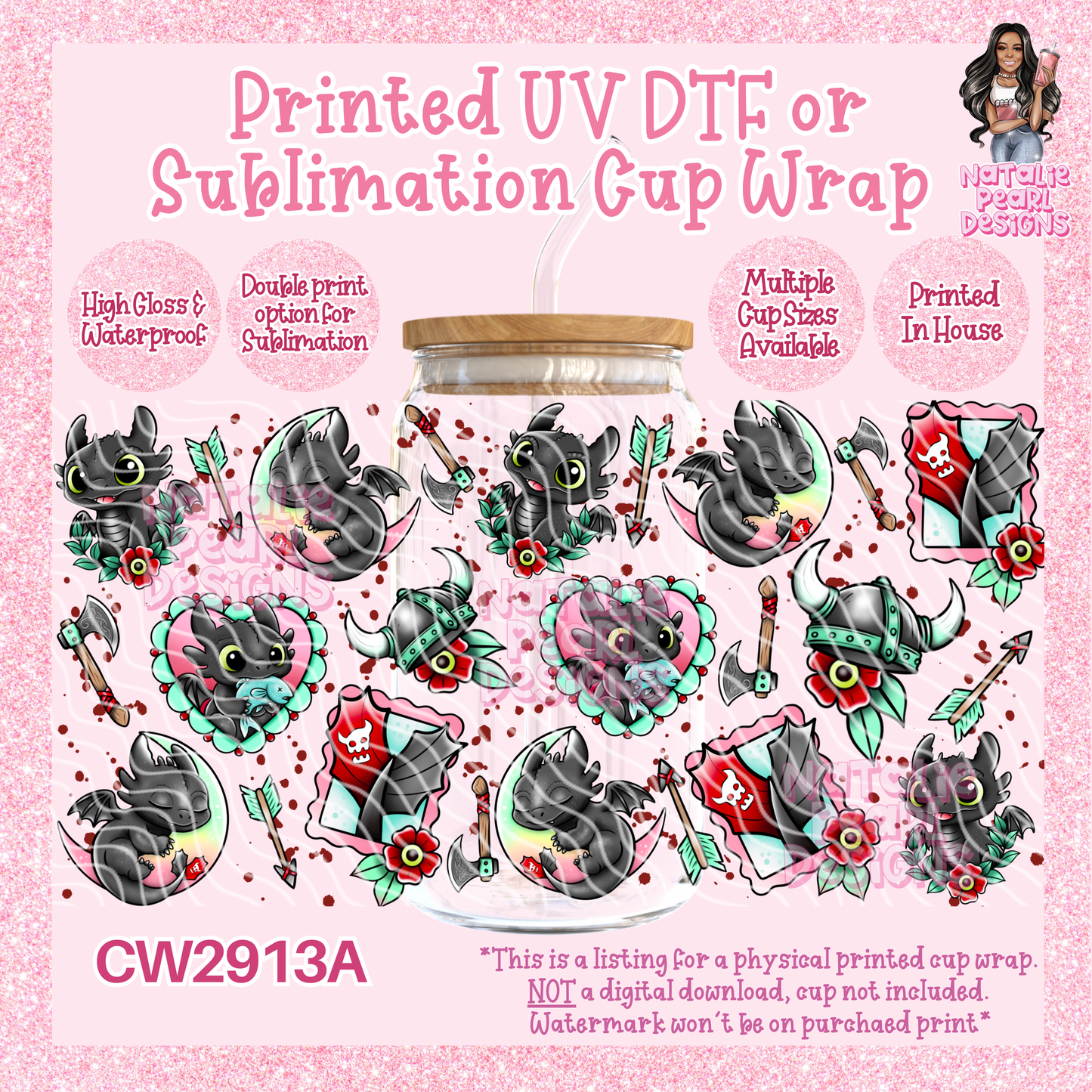 CW2913A UV DTF/SUB Cup Wraps