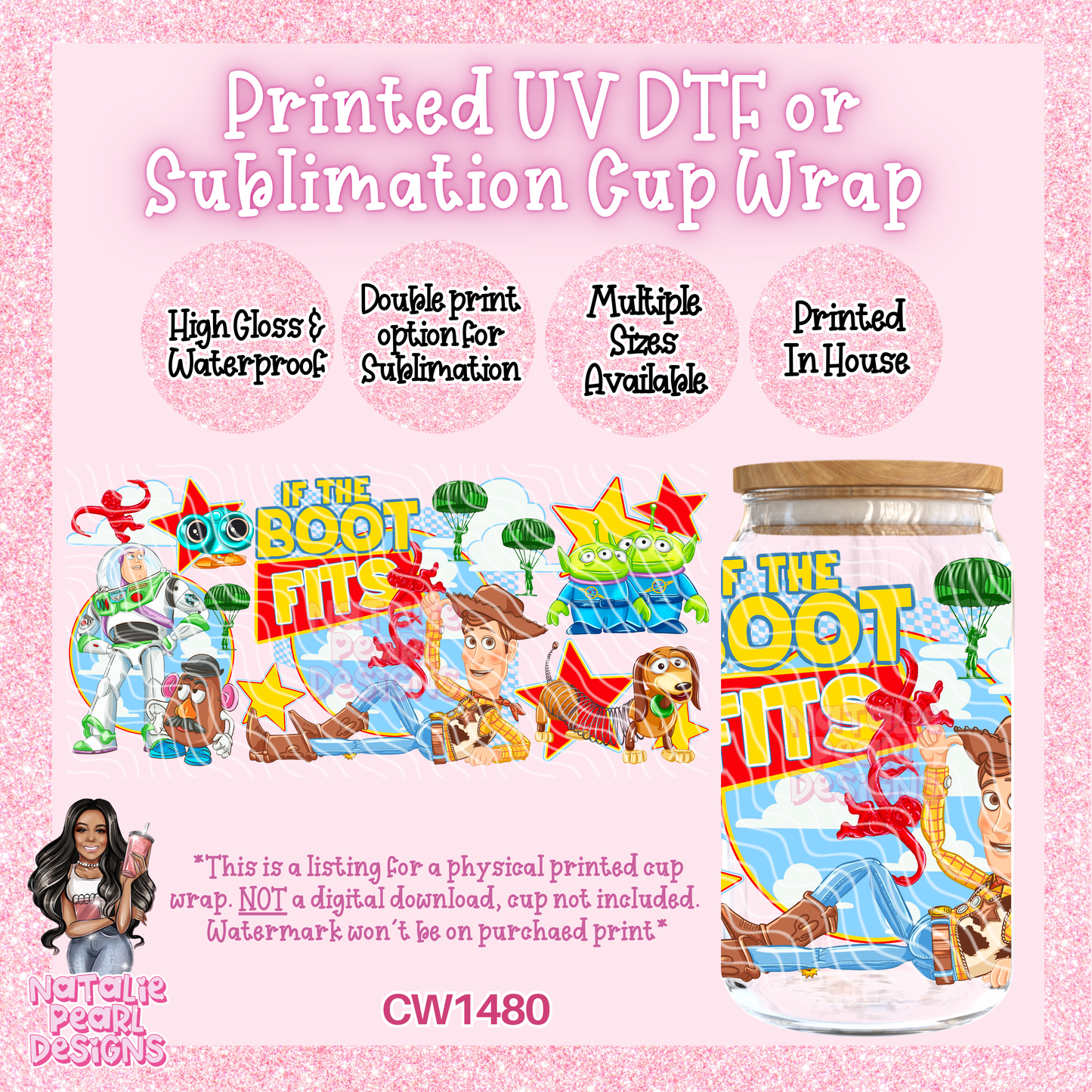 CW1480 UV DTF/SUB Cup Wrap