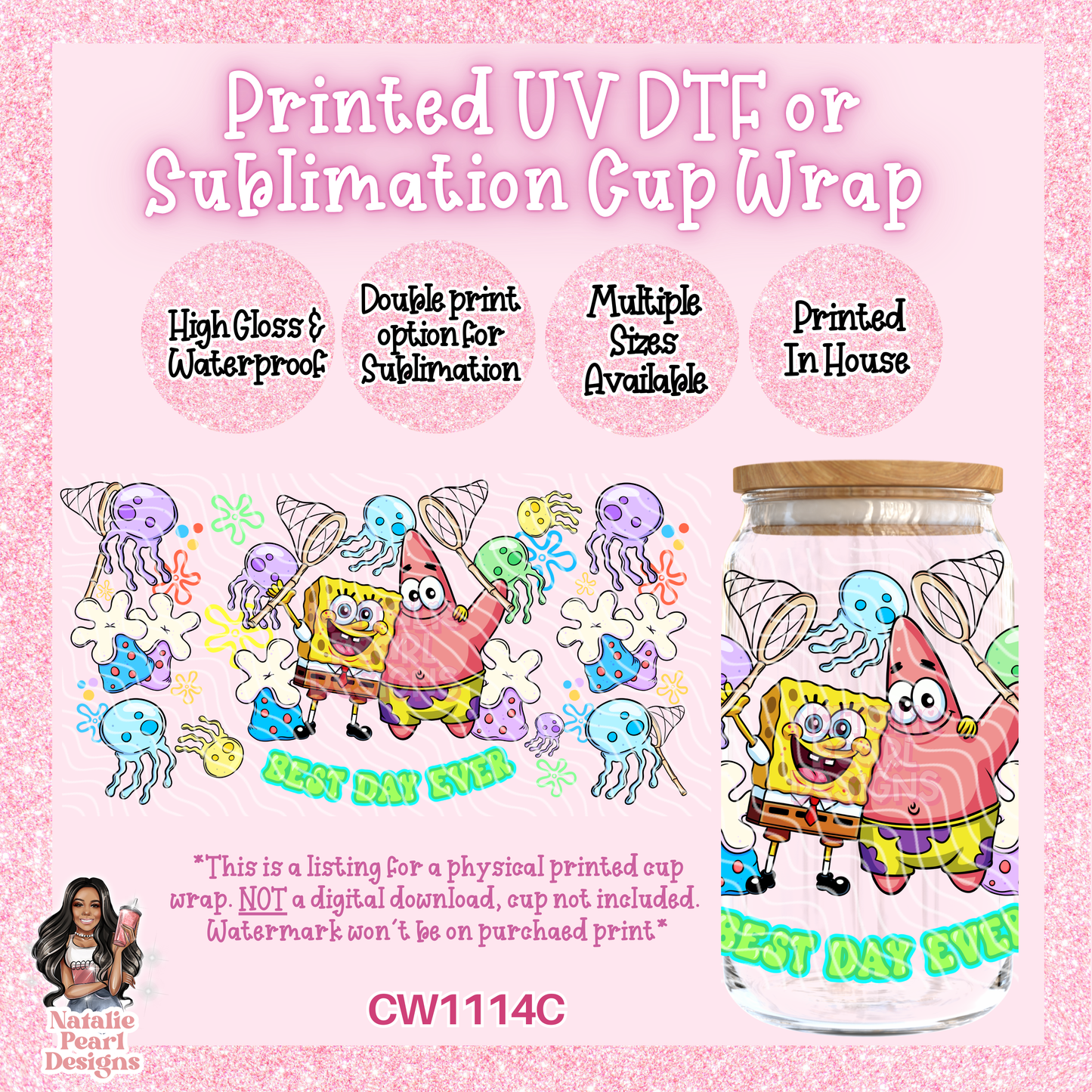 CW1114C UV DTF/SUB Cup Wrap