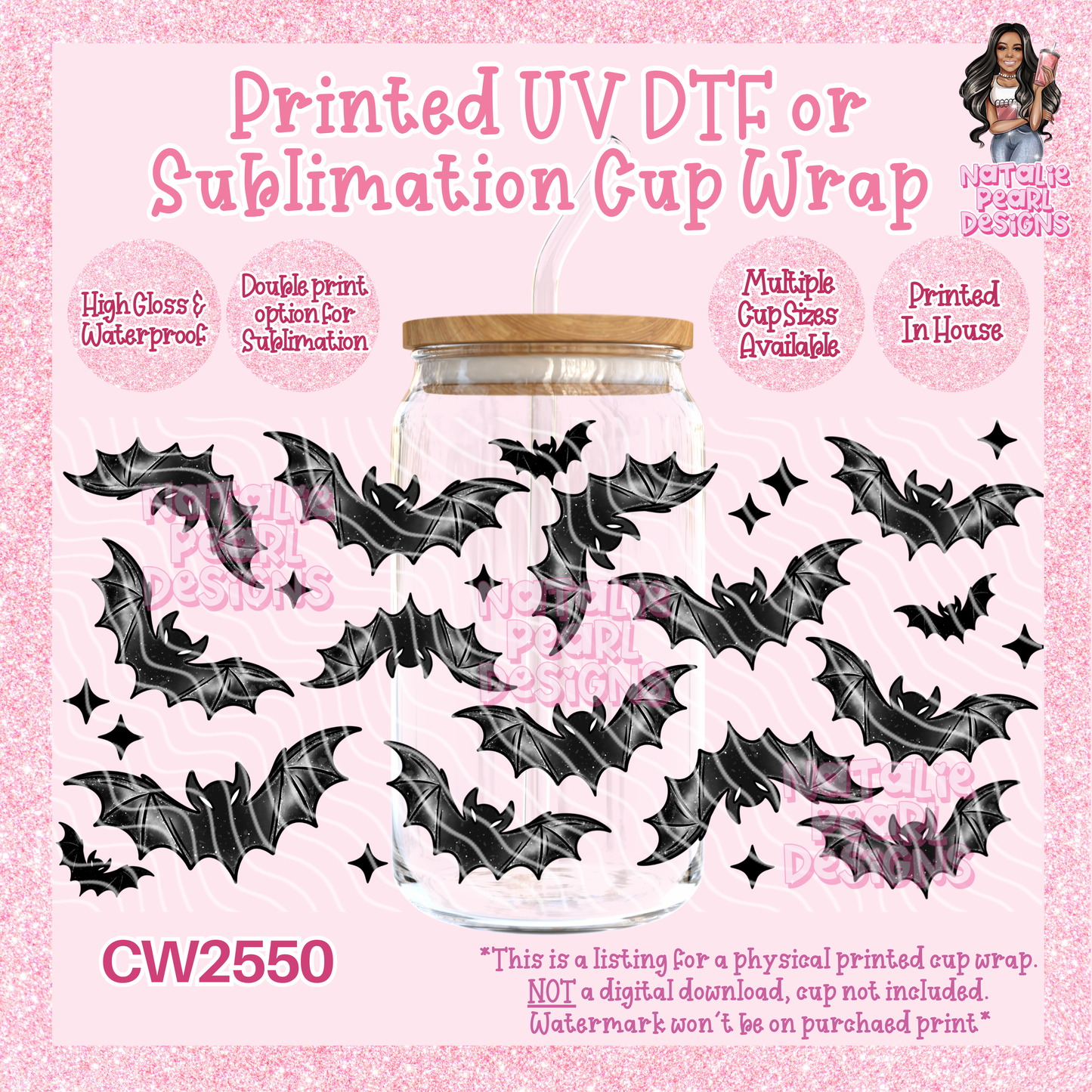 CW2550 UV DTF/SUB Cup Wraps