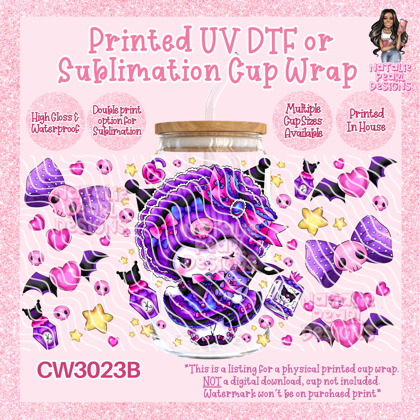 CW3023B UV DTF/SUB Cup Wraps