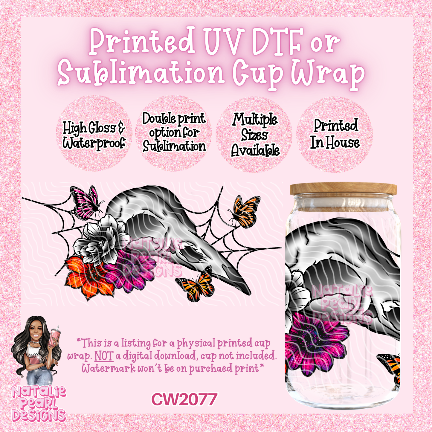 CW2077 UV DTF/SUB Cup Wraps