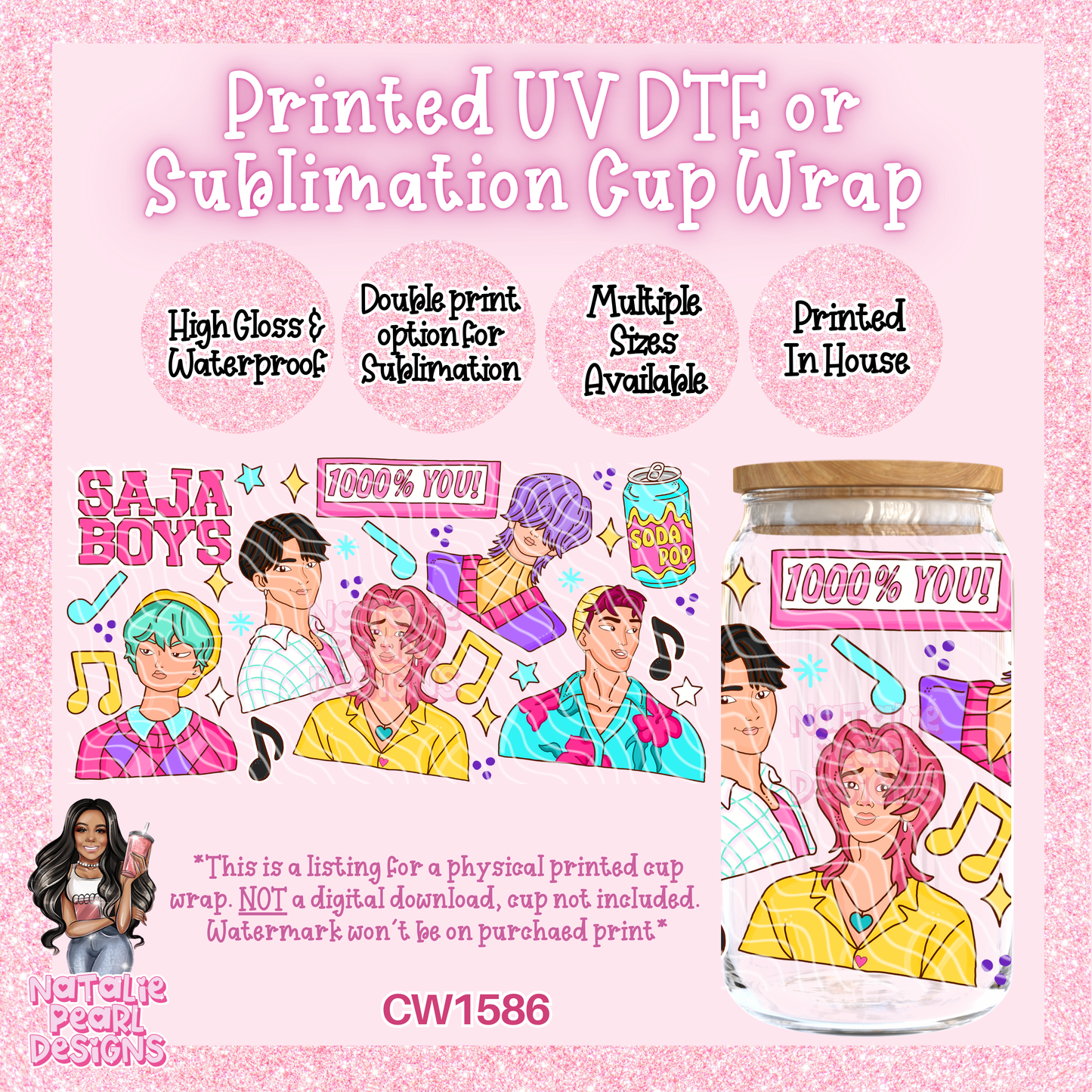 CW1586 UV DTF/SUB Cup Wraps