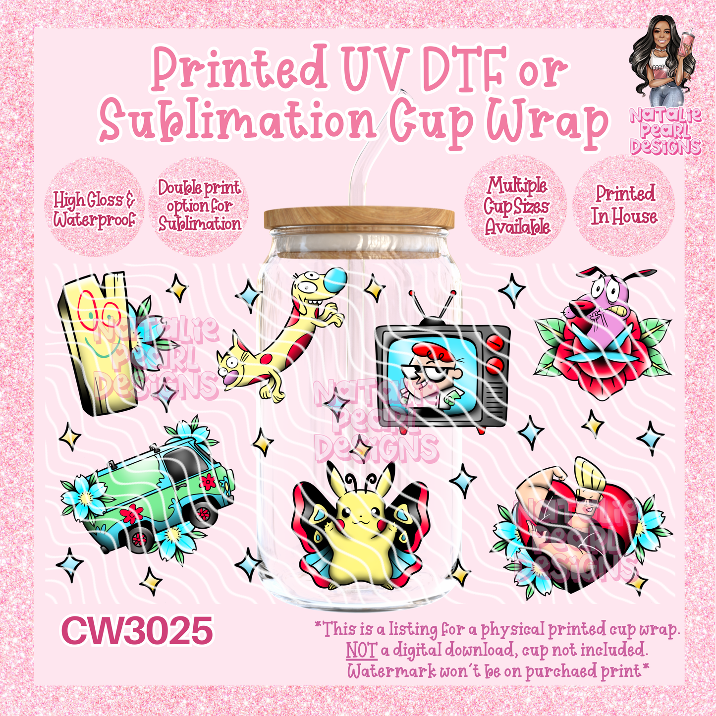 CW3025 UV DTF/SUB Cup Wraps