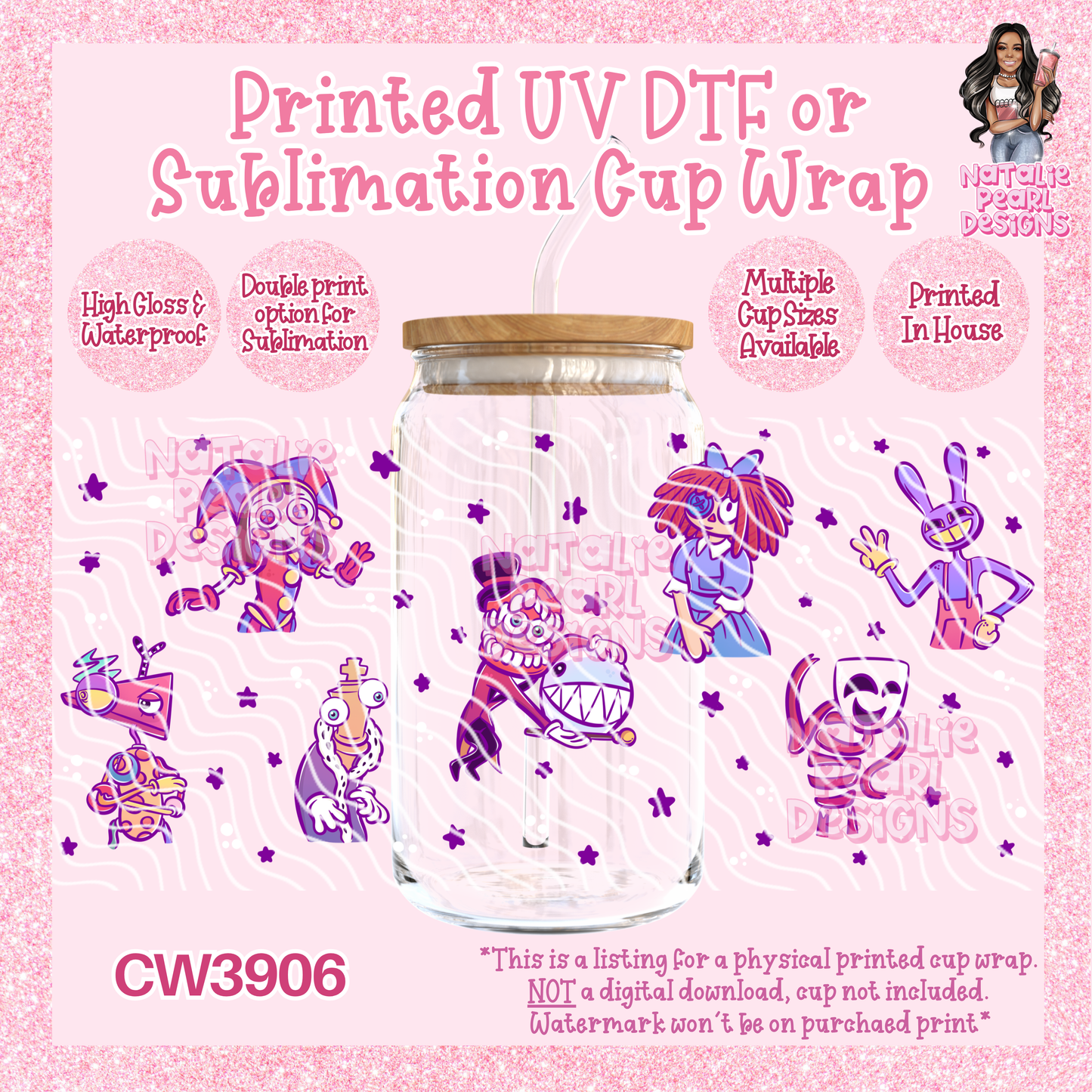 CW3906 UV DTF/SUB Cup Wraps