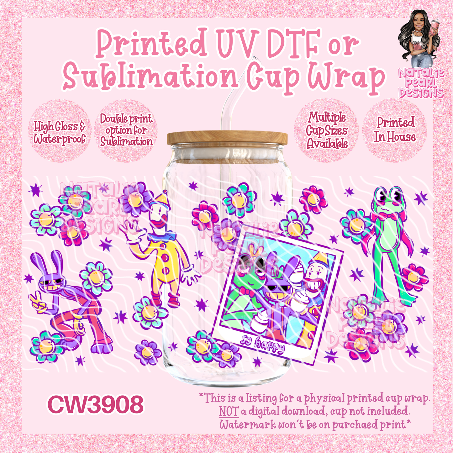 CW3908 UV DTF/SUB Cup Wraps