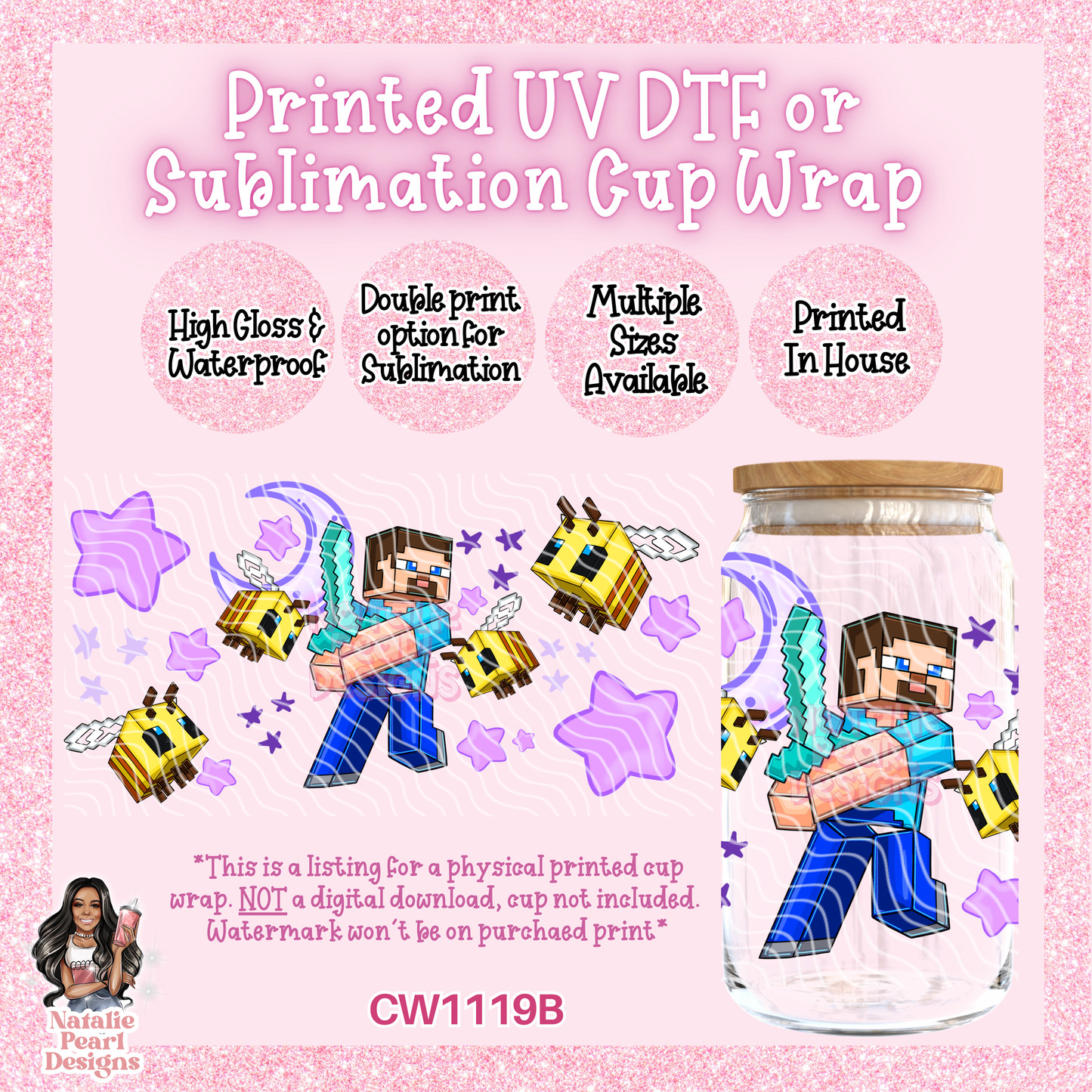 CW1119B UV DTF/SUB Cup Wrap