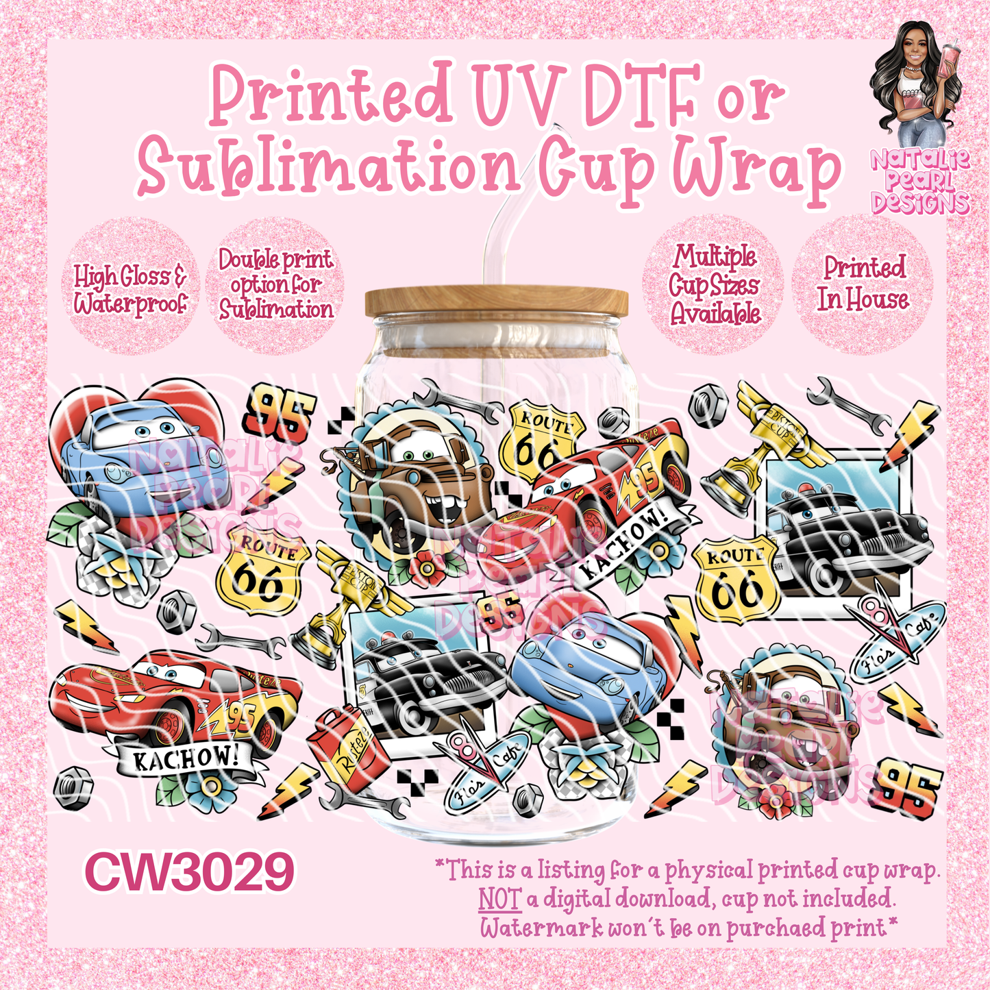CW3029 UV DTF/SUB Cup Wraps