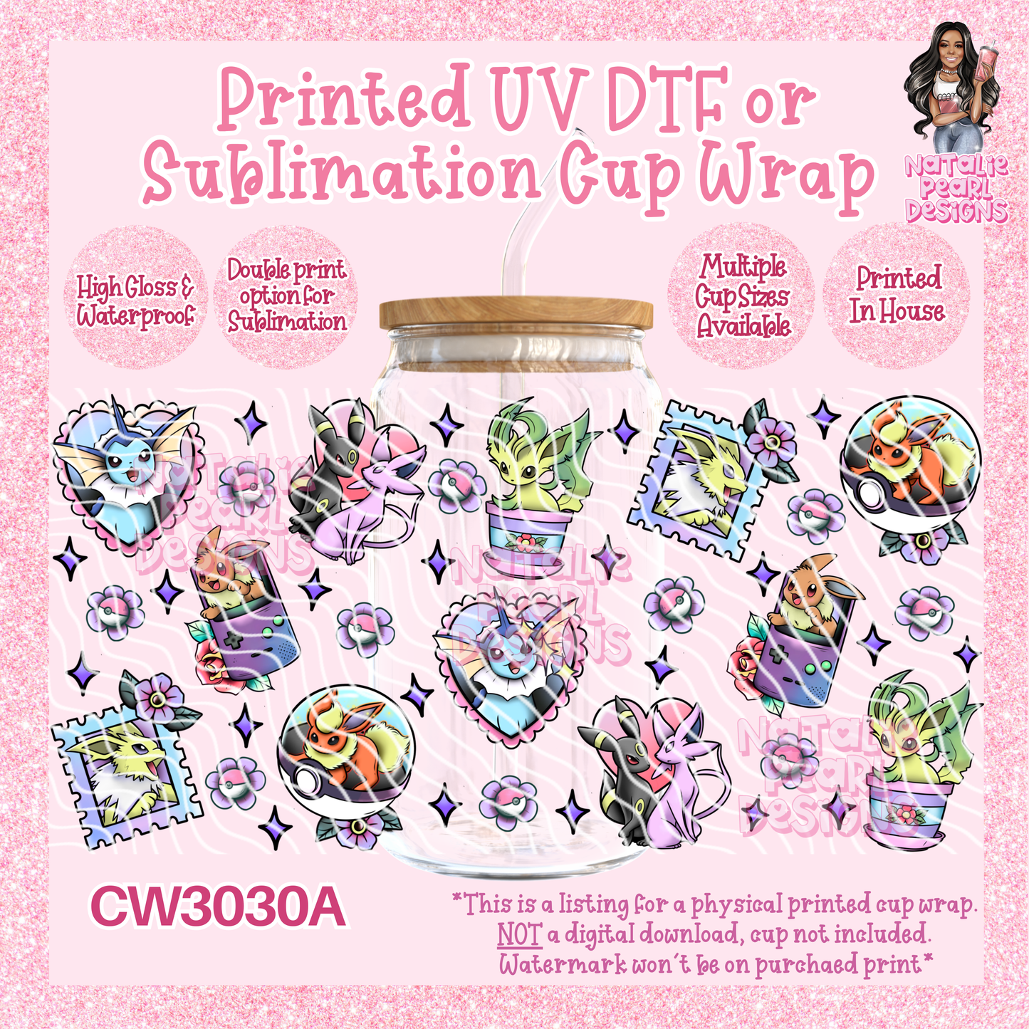 CW3030A UV DTF/SUB Cup Wraps