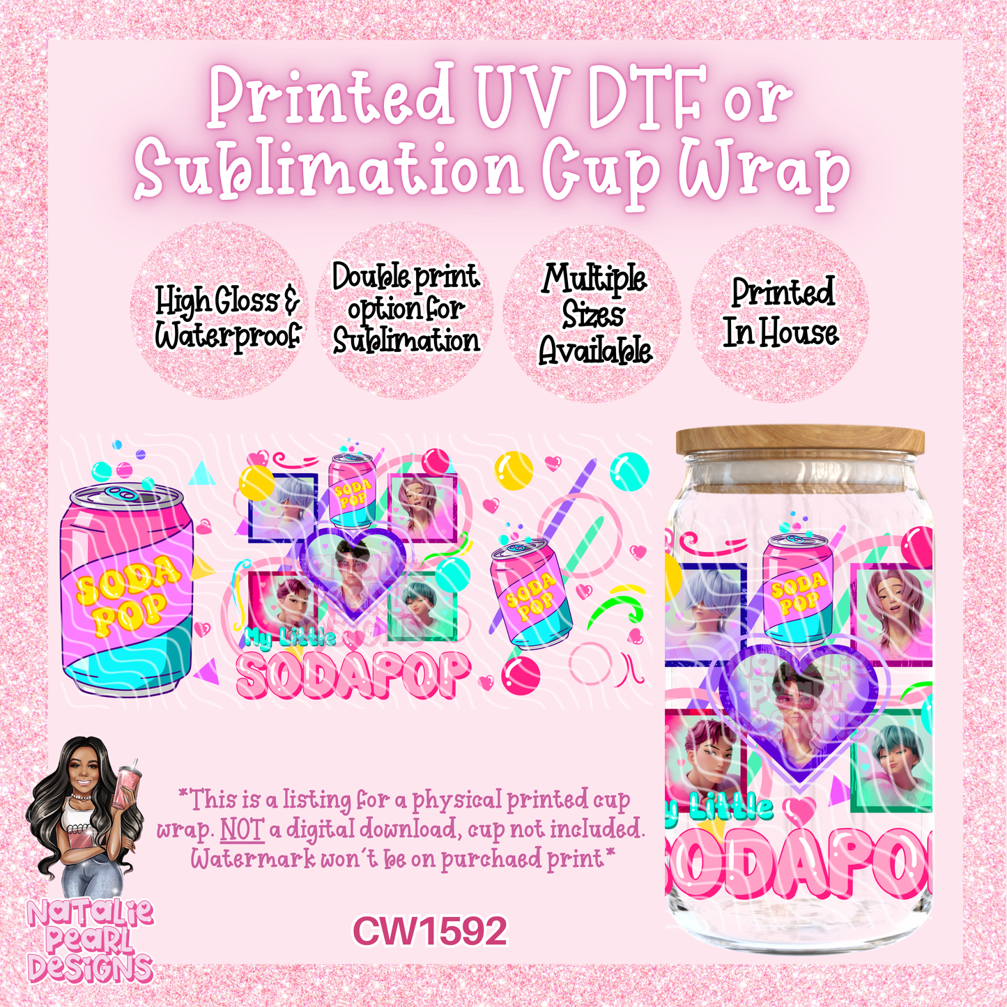 CW1592 UV DTF/SUB Cup Wraps