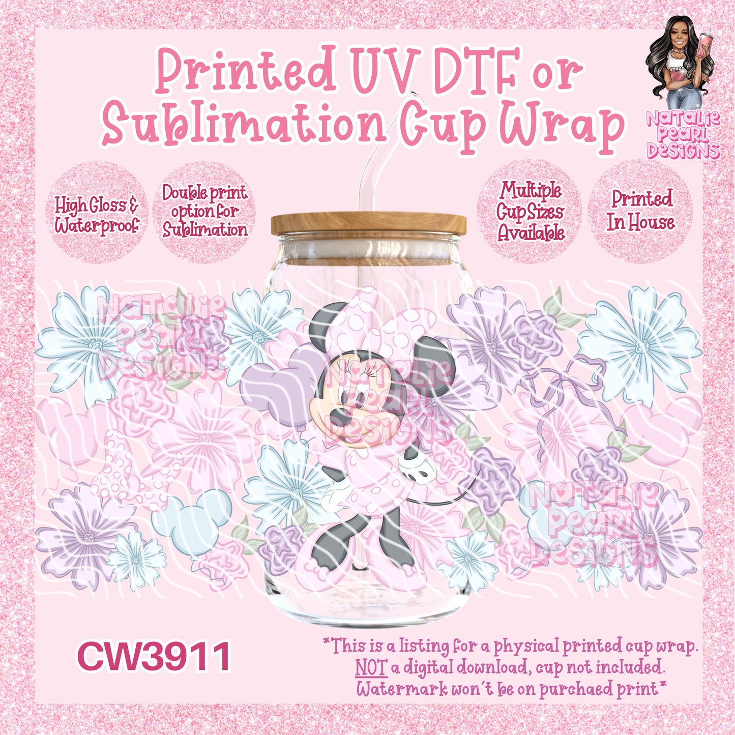 CW3911 UV DTF/SUB Cup Wraps