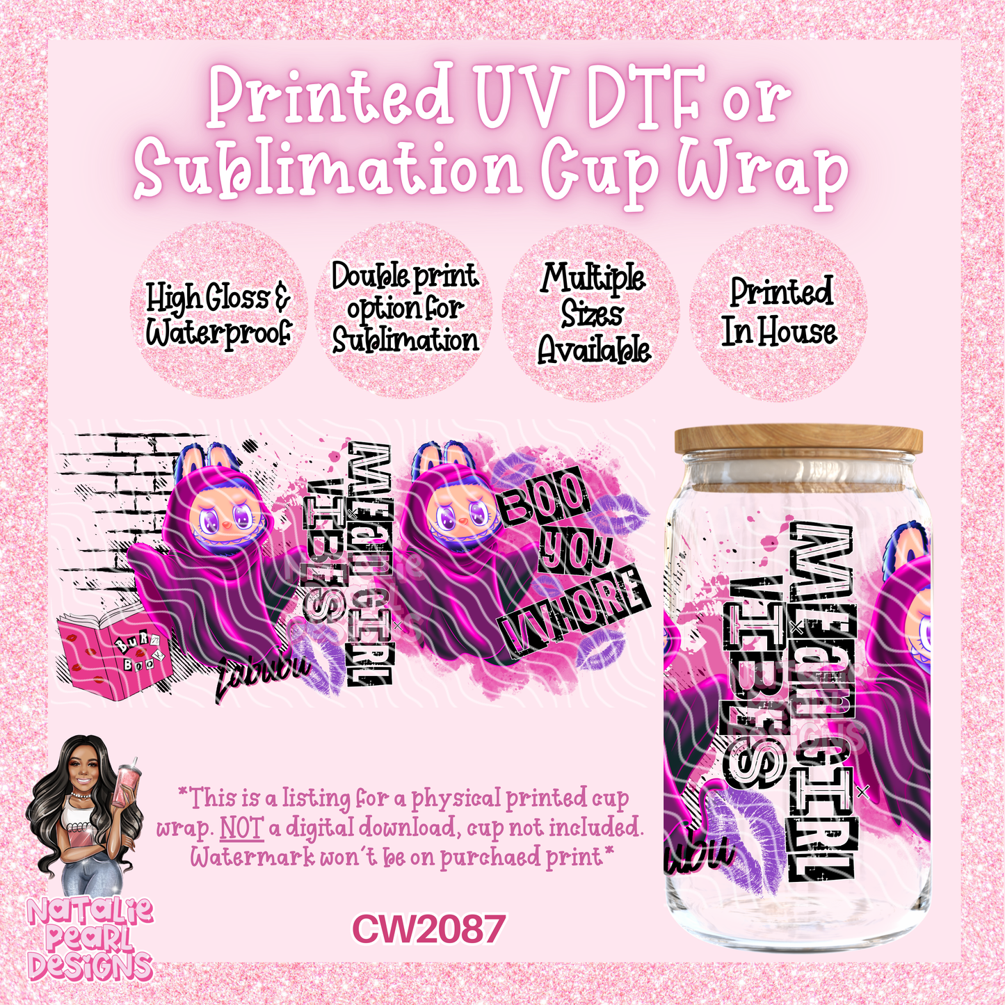 CW2087 UV DTF/SUB Cup Wraps