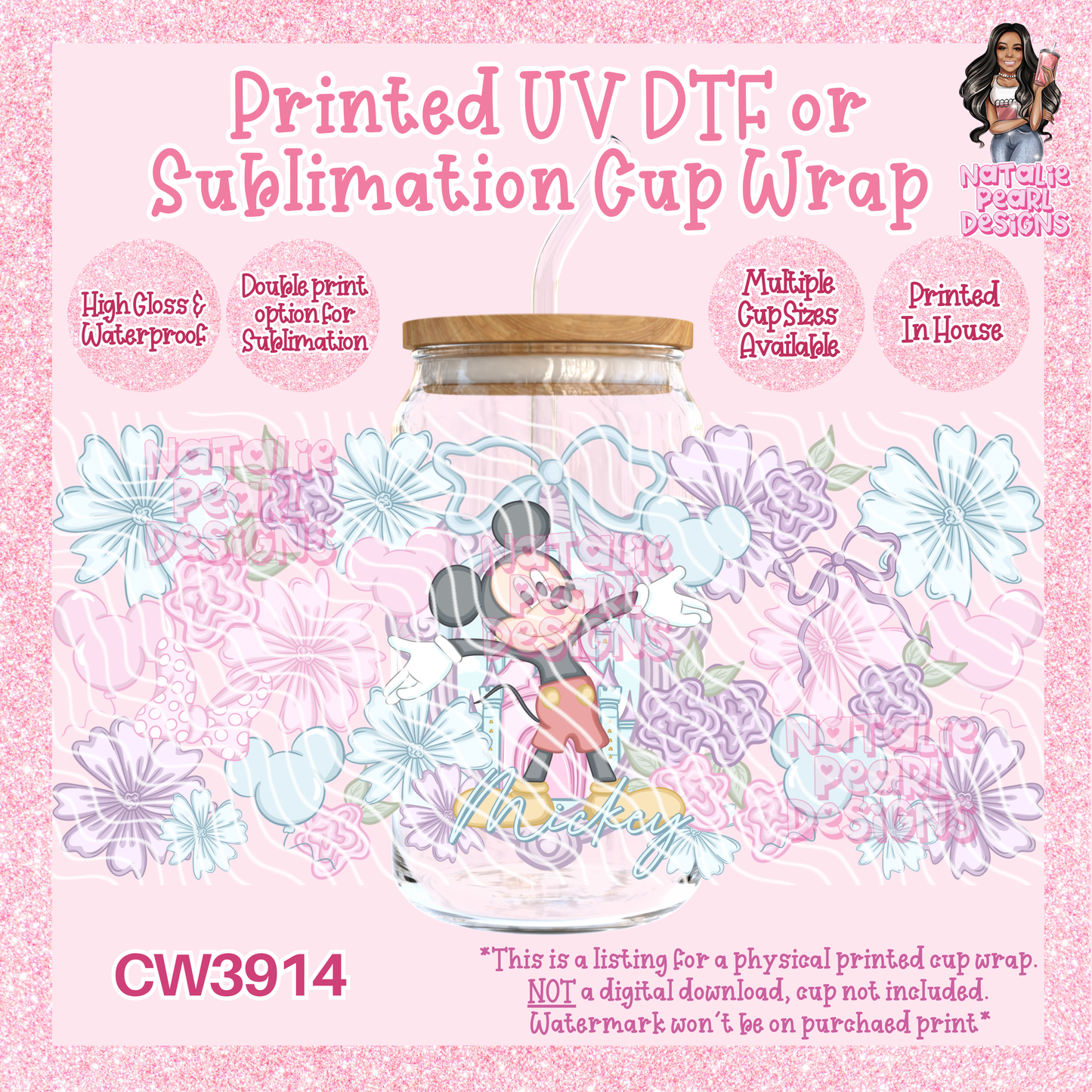 CW3914 UV DTF/SUB Cup Wraps