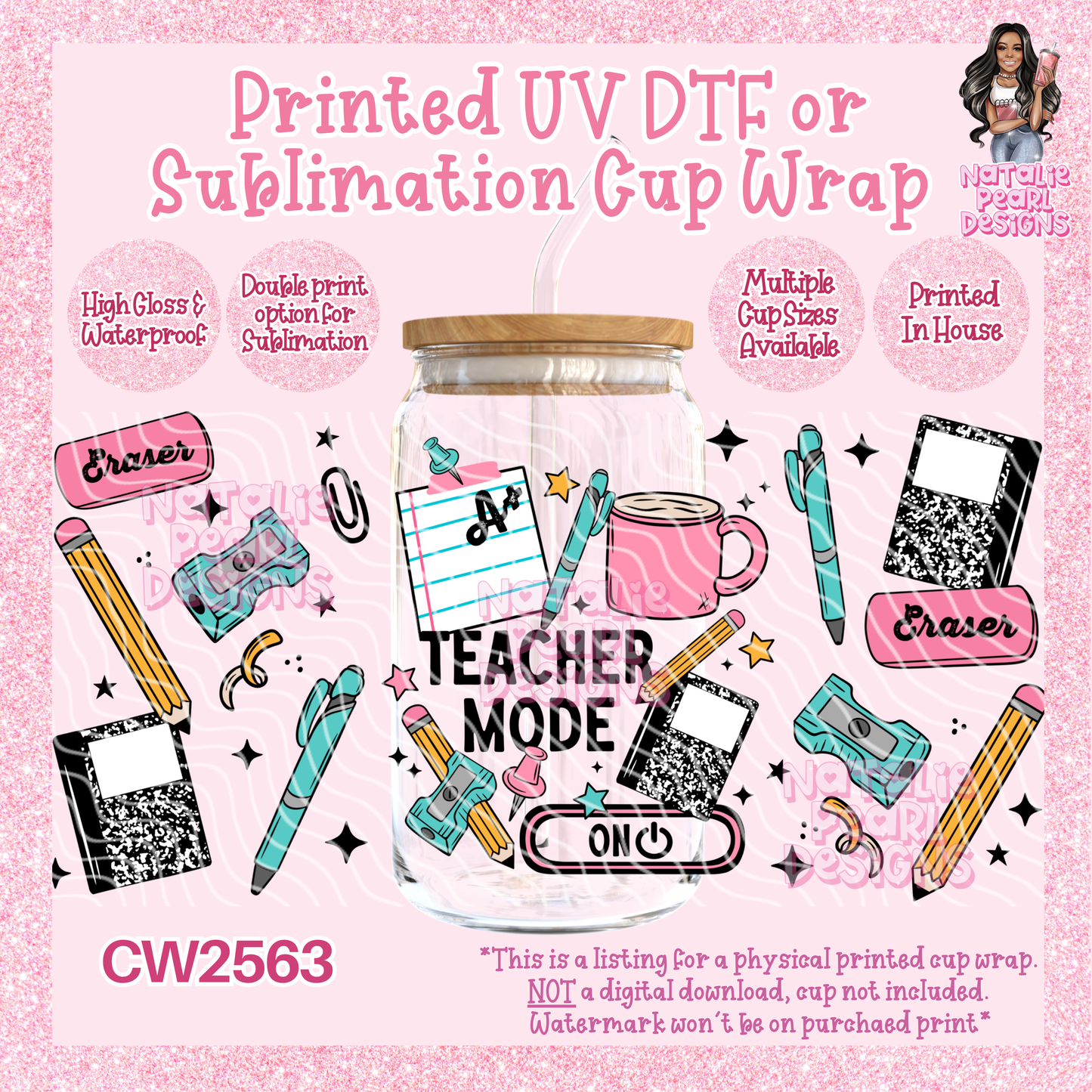 CW2563 UV DTF/SUB Cup Wraps