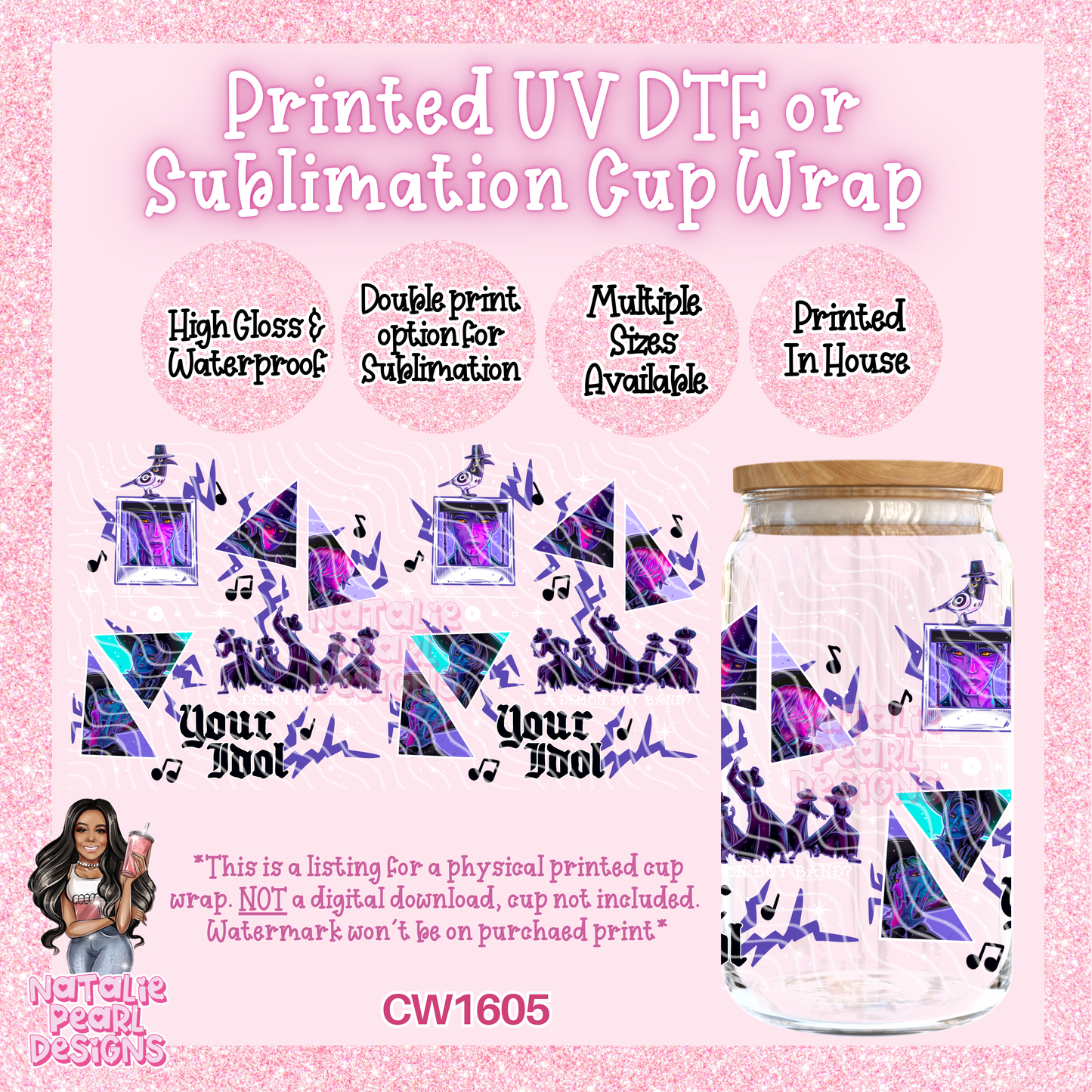 CW1605 UV DTF/SUB Cup Wraps