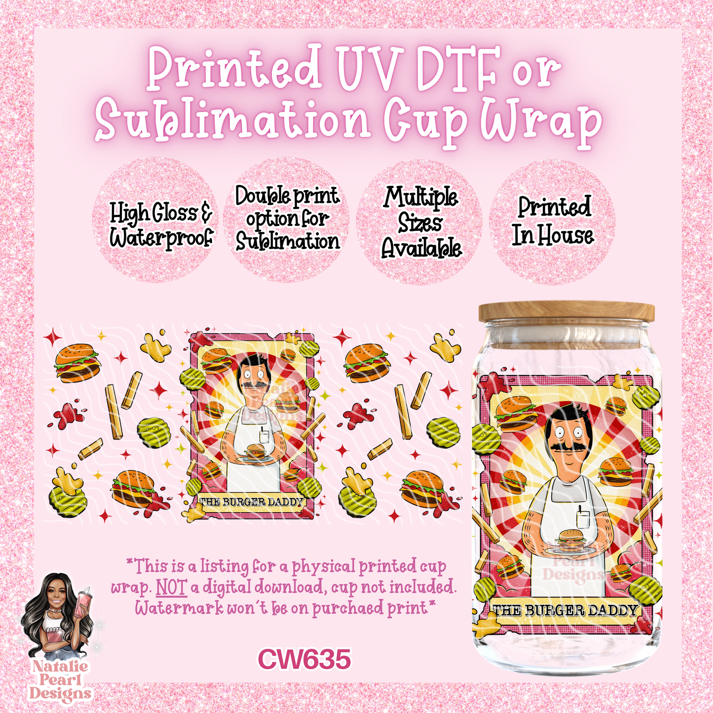 CW635 UV DTF/SUB Cup Wrap
