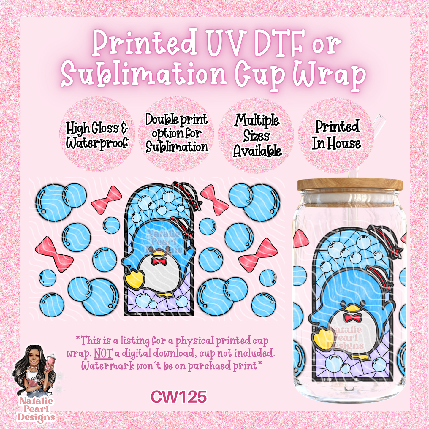 CW125 UV DTF/SUB Cup Wrap