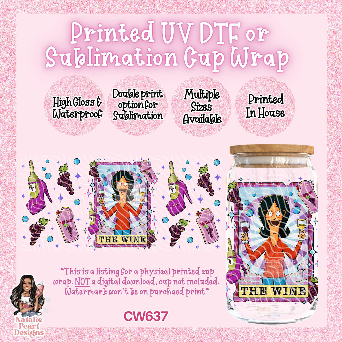 CW637 UV DTF/SUB Cup Wrap