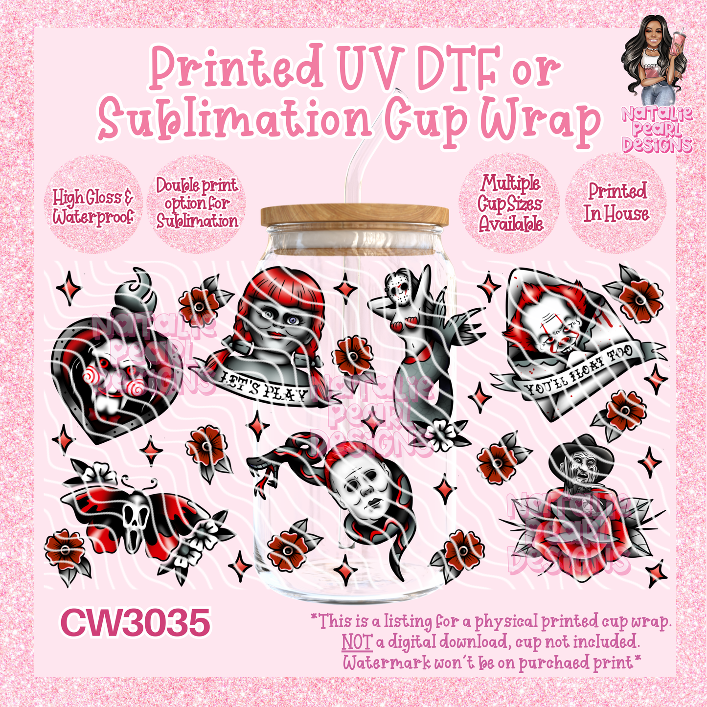 CW3035 UV DTF/SUB Cup Wraps