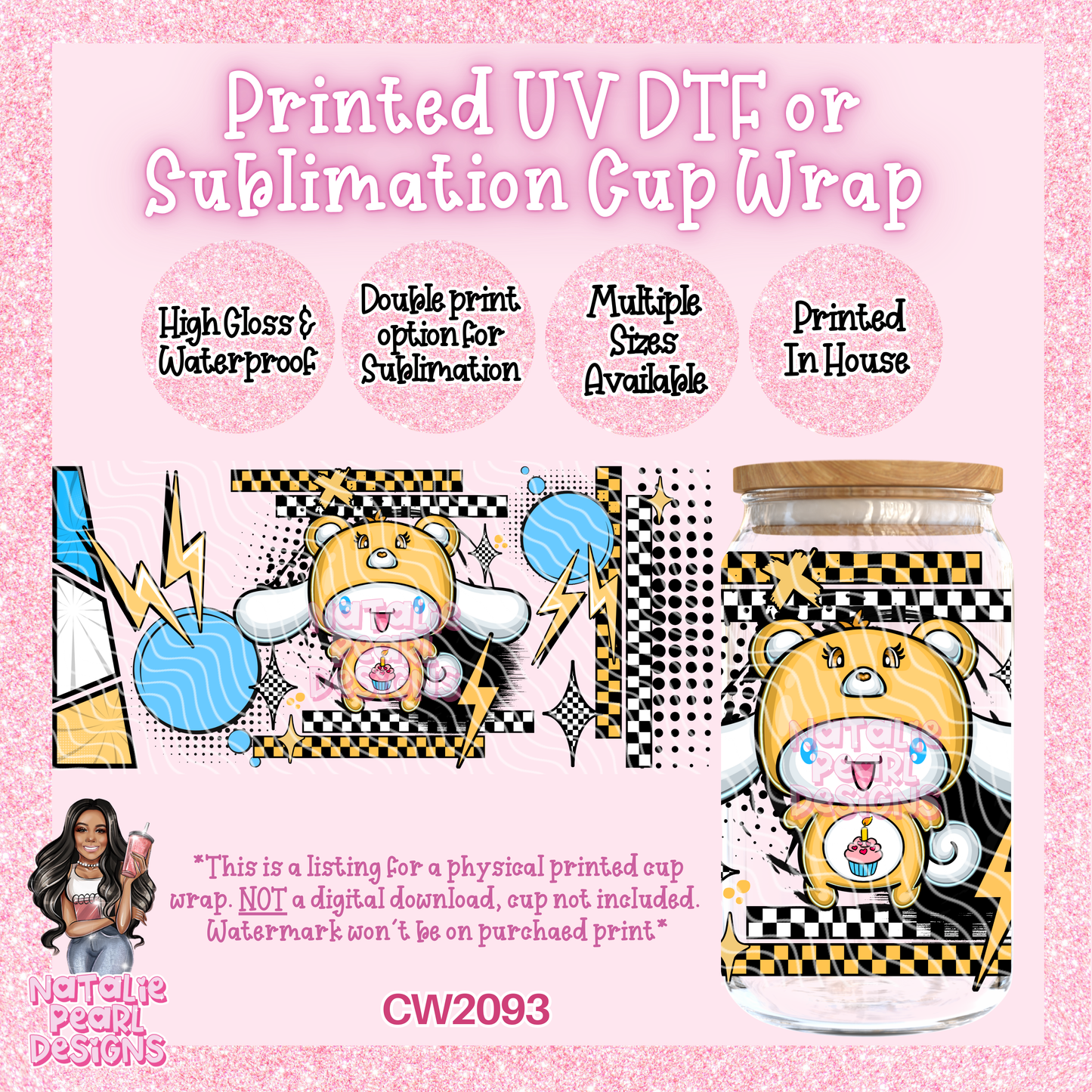 CW2093 UV DTF/SUB Cup Wraps