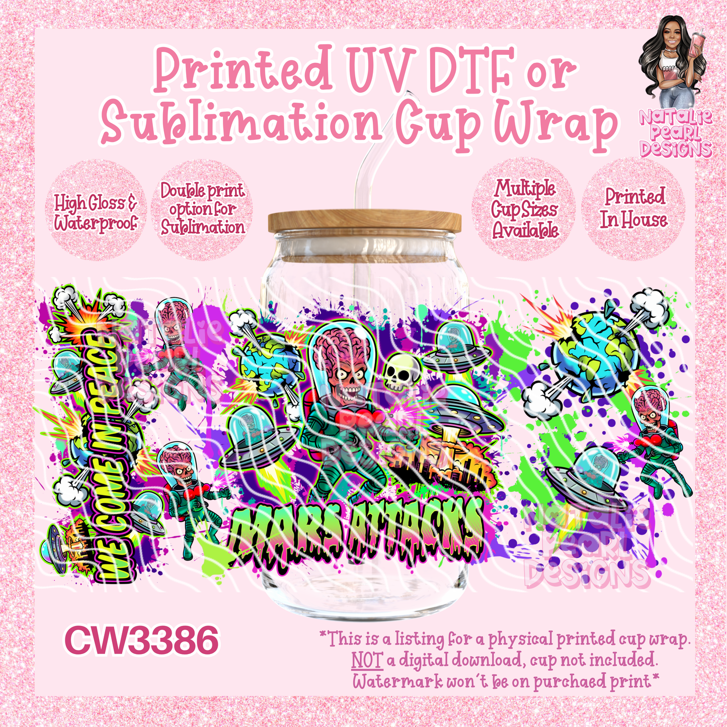 CW3386 UV DTF/SUB Cup Wraps