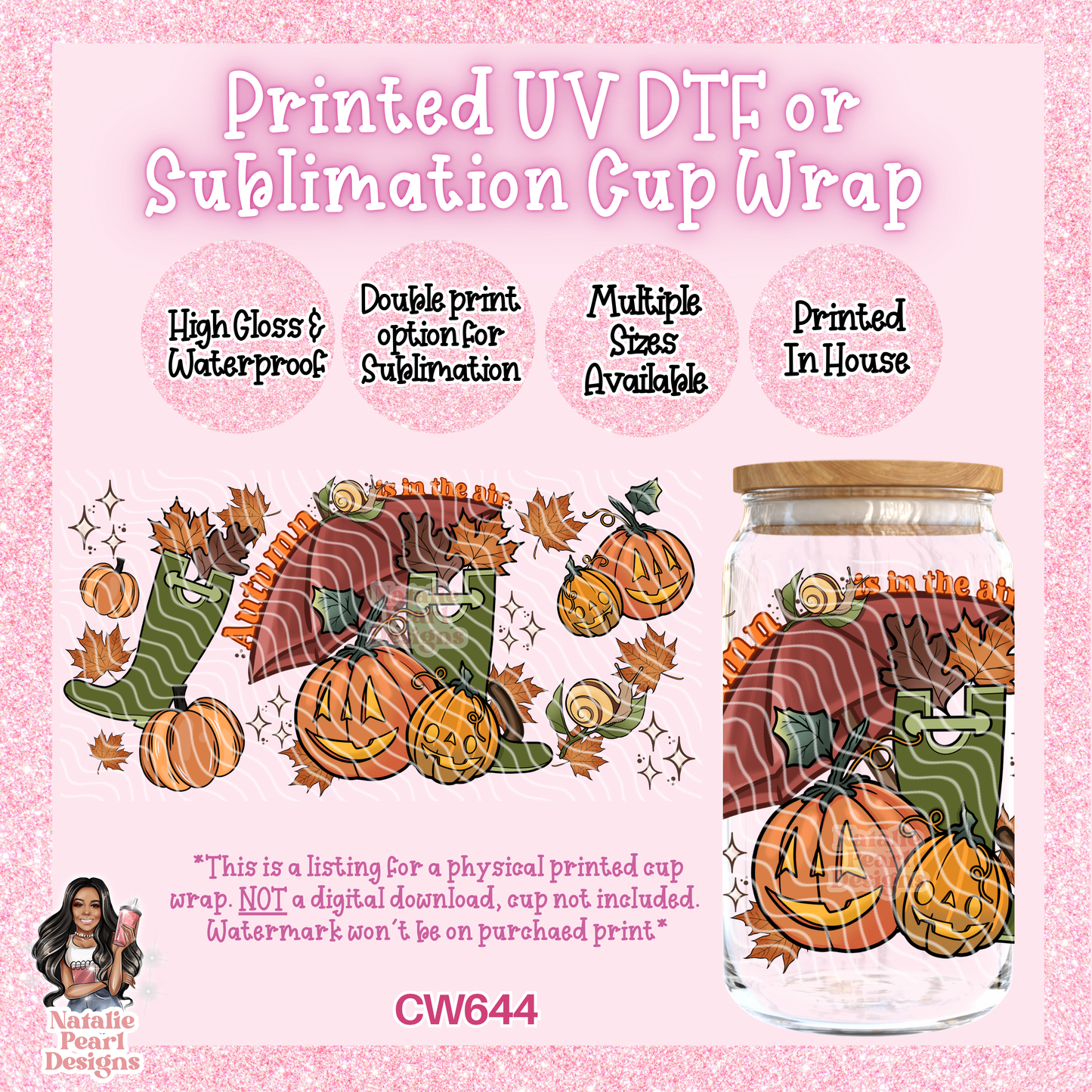 CW644 UV DTF/SUB Cup Wrap