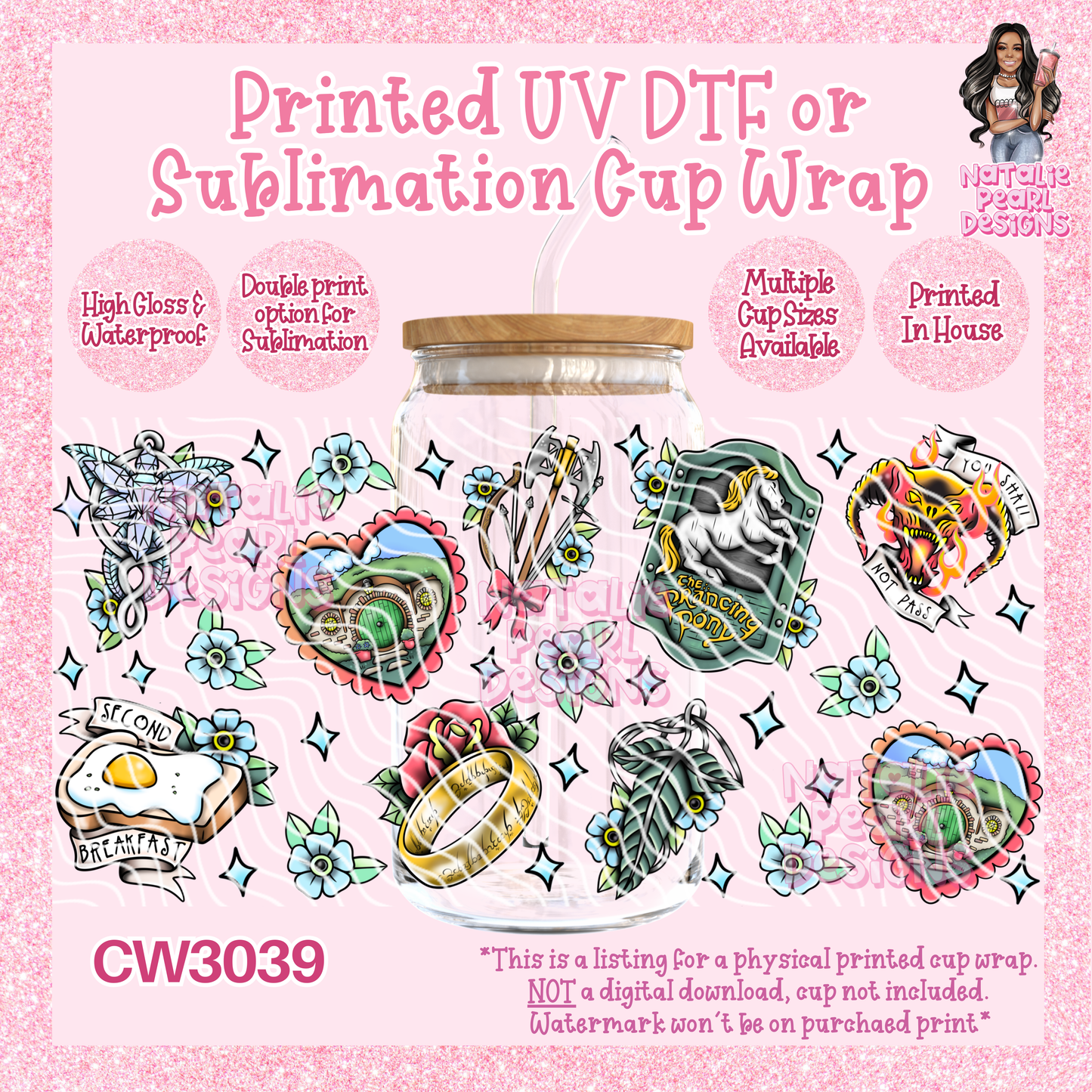 CW3039 UV DTF/SUB Cup Wraps
