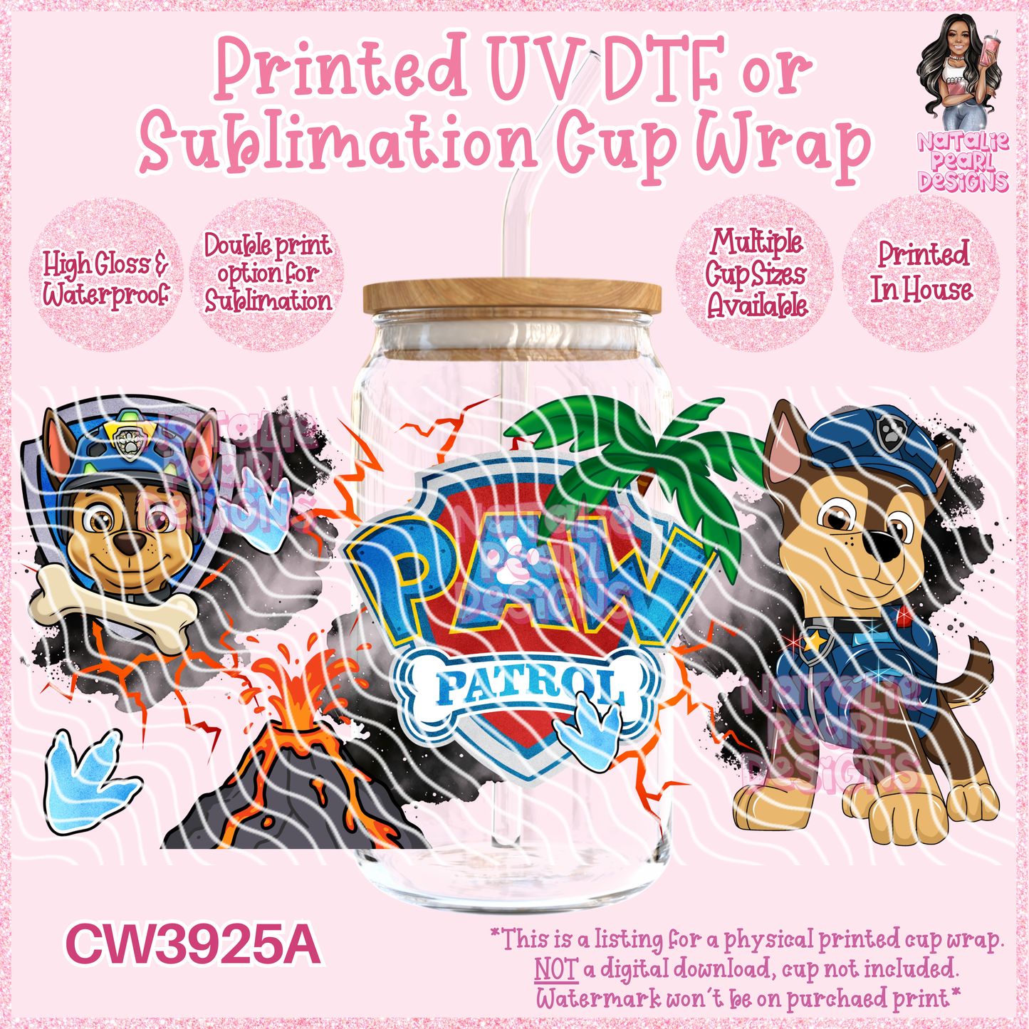 CW3925A UV DTF/SUB Cup Wraps