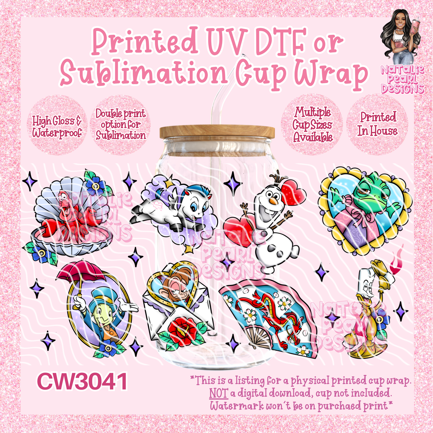 CW3041 UV DTF/SUB Cup Wraps