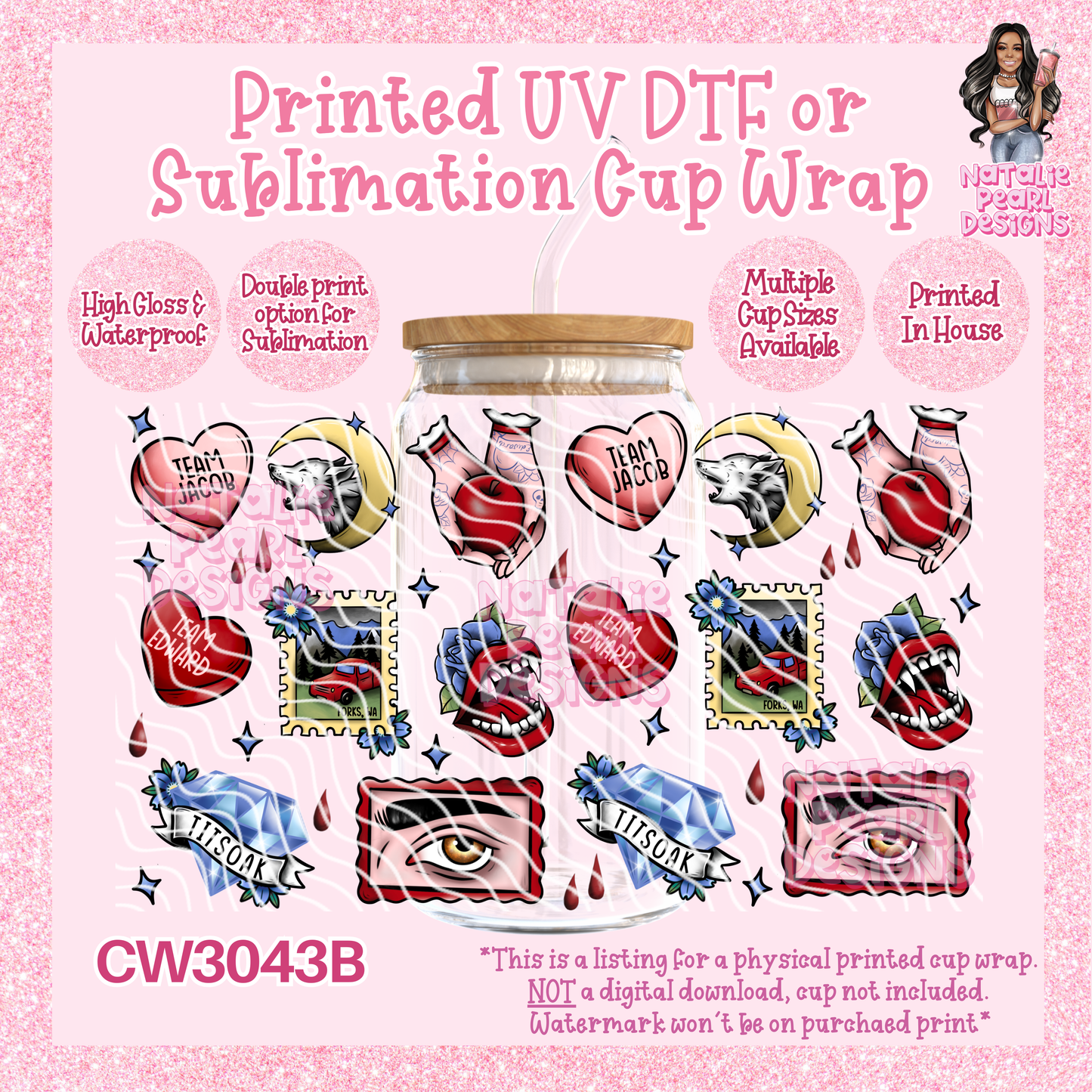 CW3043B UV DTF/SUB Cup Wraps