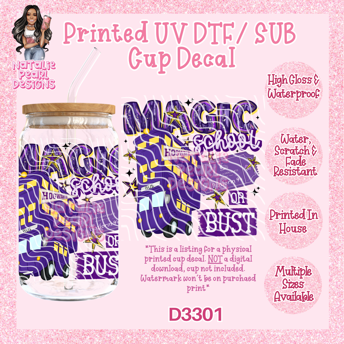 D3301 UV DTF/Sub Decal