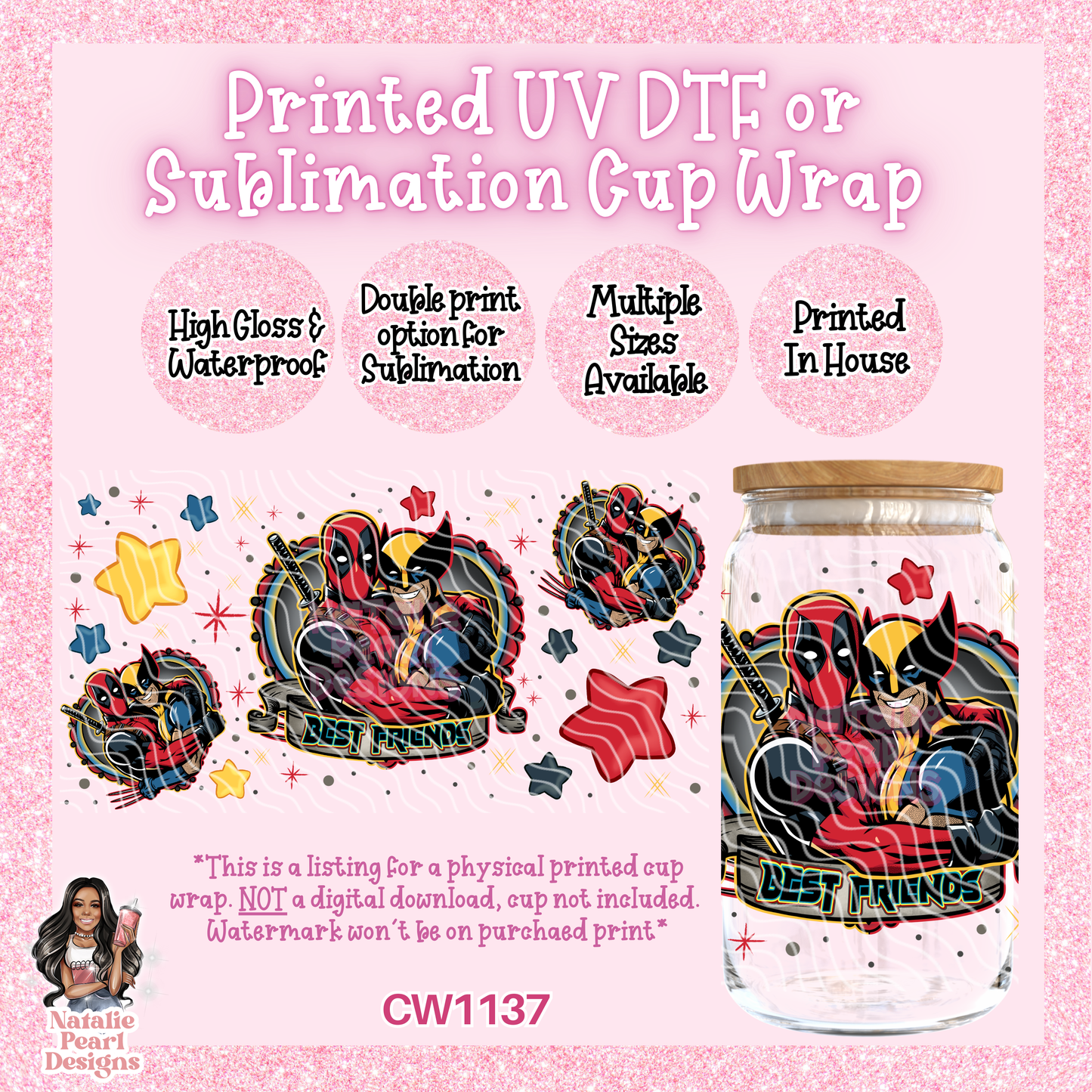 CW1137 UV DTF/SUB Cup Wrap