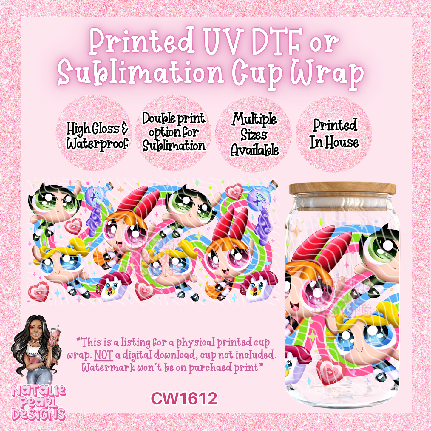 CW1612 UV DTF/SUB Cup Wraps