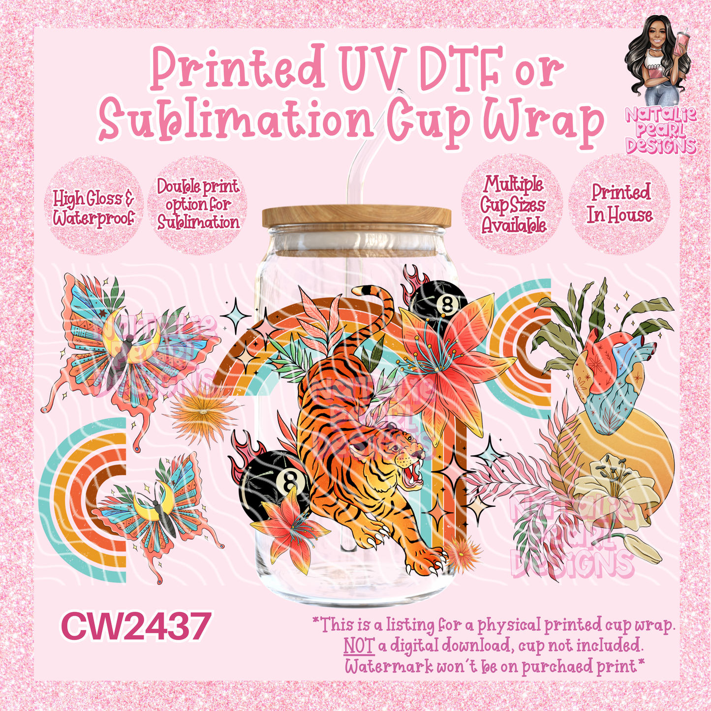 CW2437 UV DTF/SUB Cup Wraps