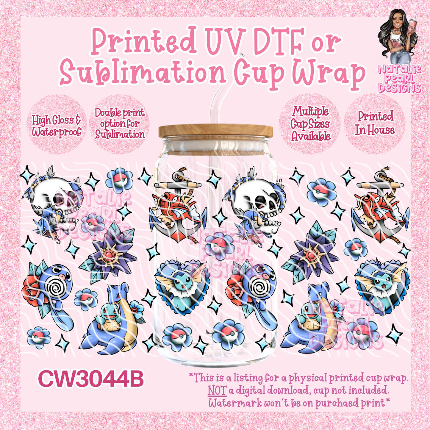 CW3044B UV DTF/SUB Cup Wraps